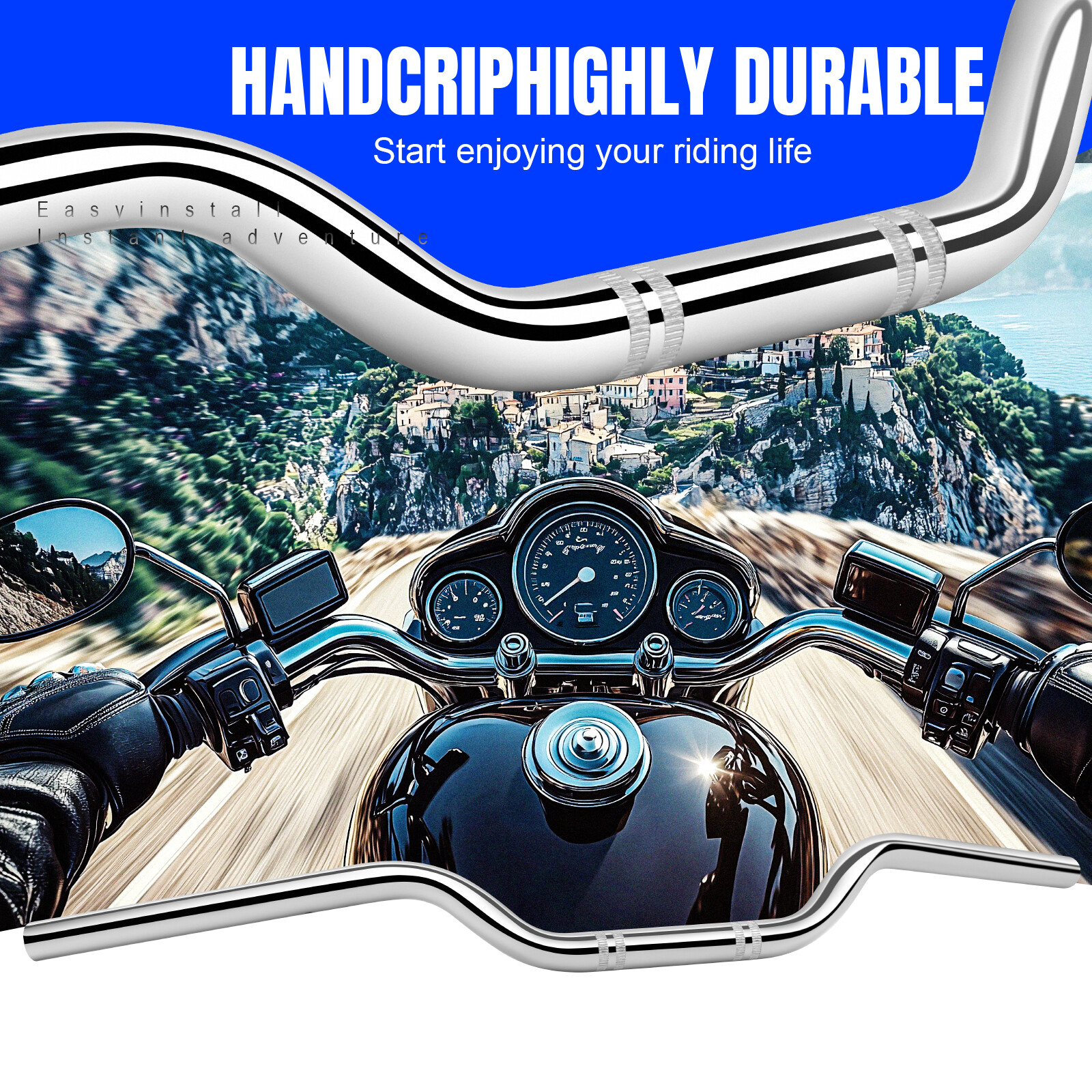 For Honda CB360 250 500 650 700 750 7/8″ 22mm Drag Handlebar Rise Tracker Chrome