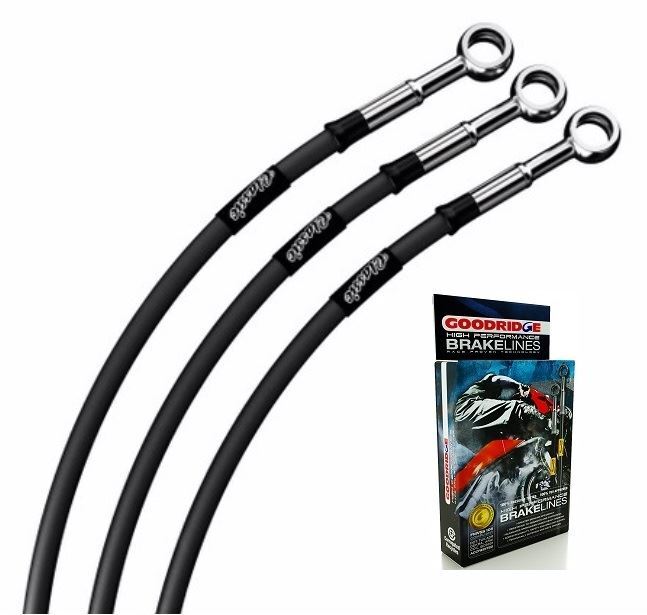 KAWASAKI GPZ750 A1-A5/R1 ZX750A/ZX750G 83-89 CLASSIC BLACK REAR BRAKE LINE