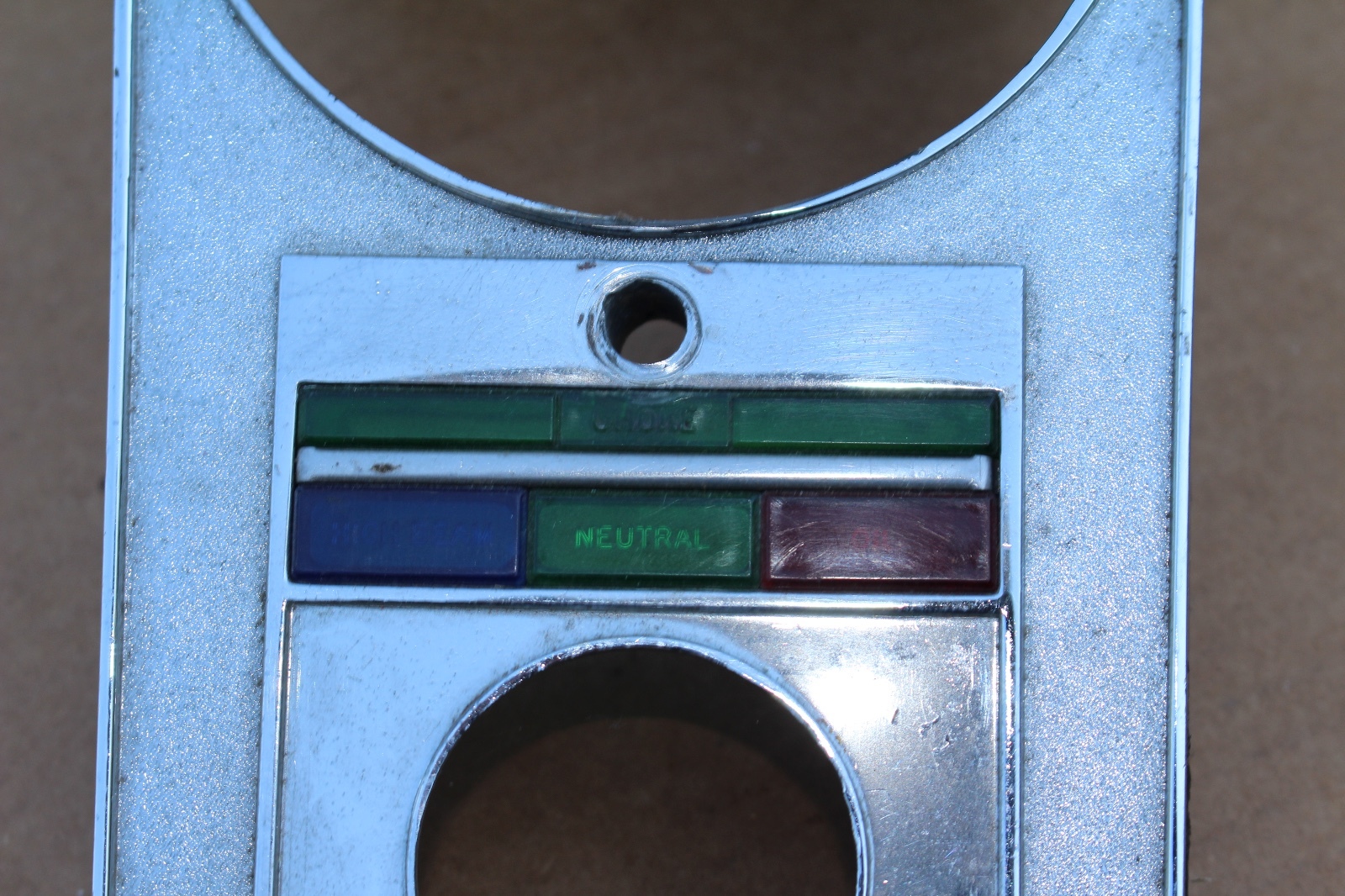 Chrome Dash 1968-Later Chrome Quality All Lenses In Tact In Great Shape (U-1904)