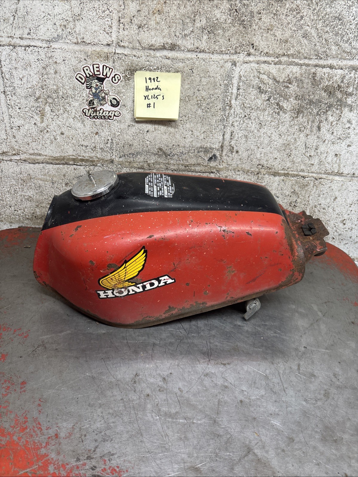 1982 Honda Xl125s Xl 125 Gas Fuel Petrol Tank Cap Petcock OEM Vintage Original