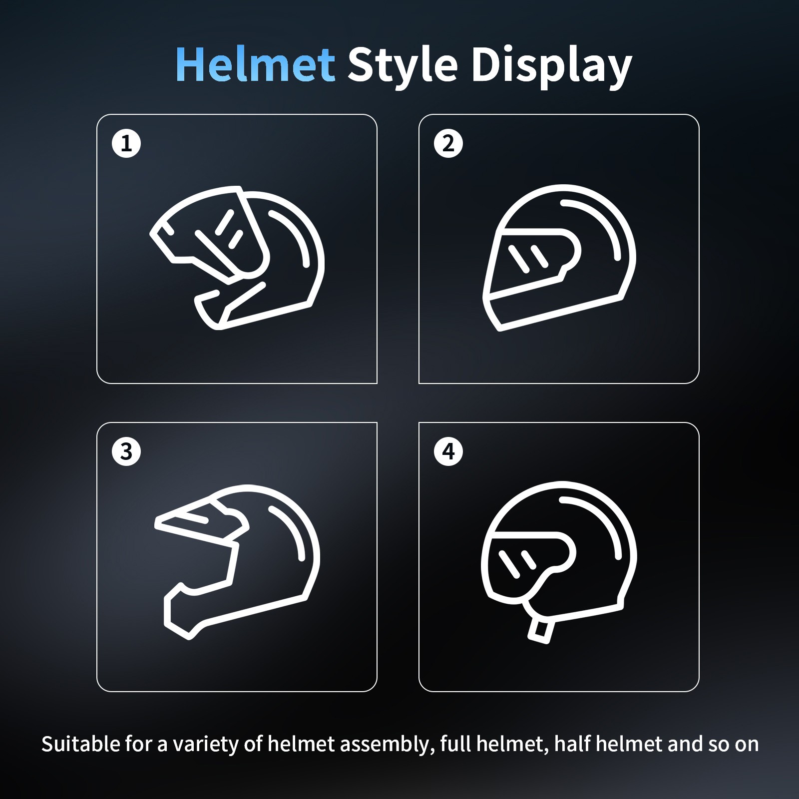 Fodsports FX60C Motorcycle Intercom Bluetooth Helmet Headset HD4K 10 Riders WIFI