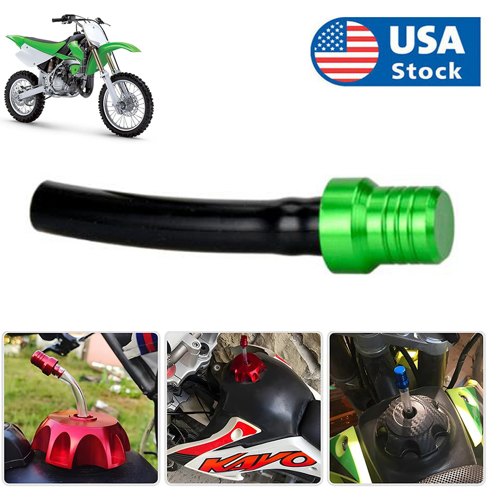 Green Fuel Gas Tank Cap Air Vent Breather Valve Tube Hose for ATV Motorcycle