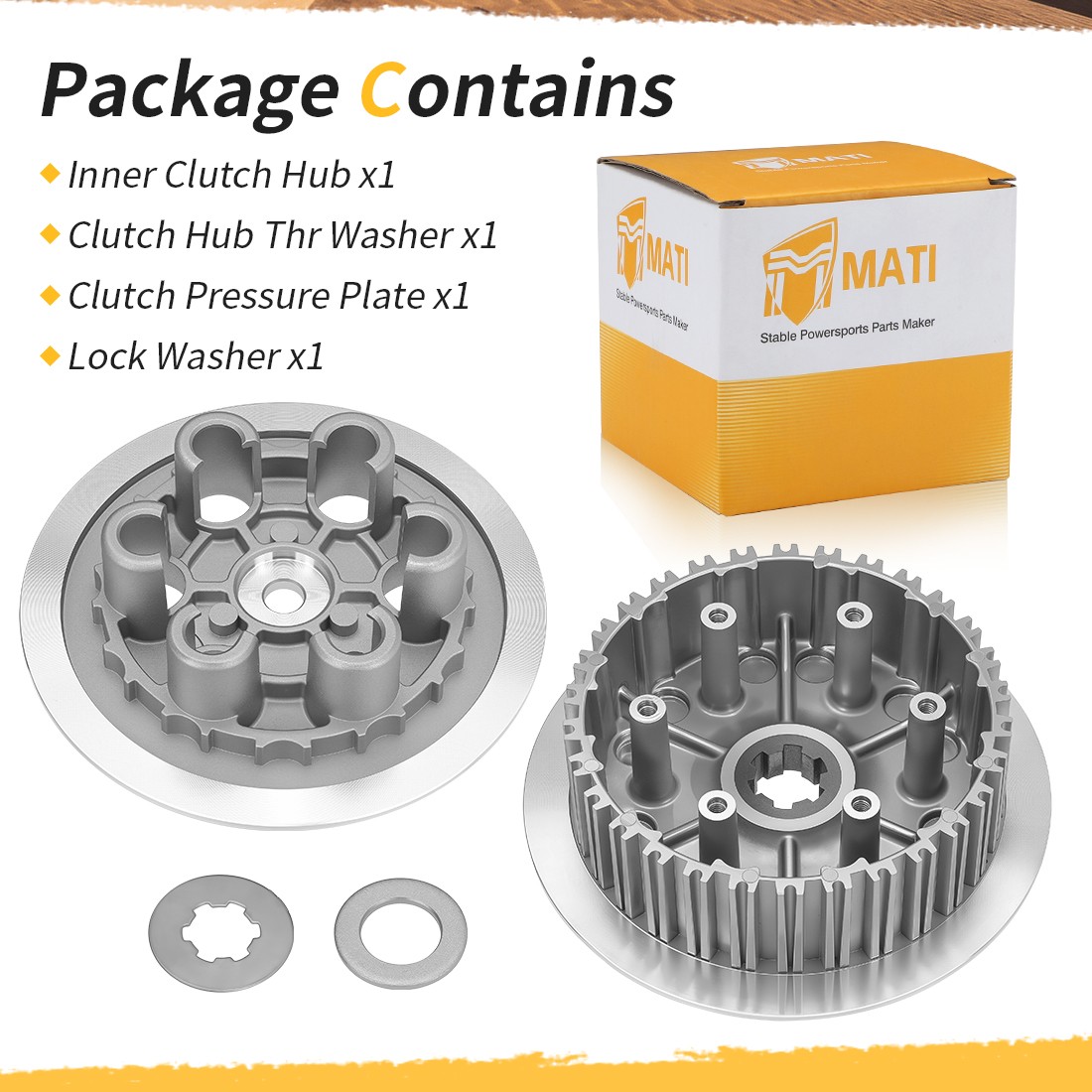 Clutch Center Inner Hub & Outer Pressure Plate For Suzuki RM250 1996-2006 RM250Z