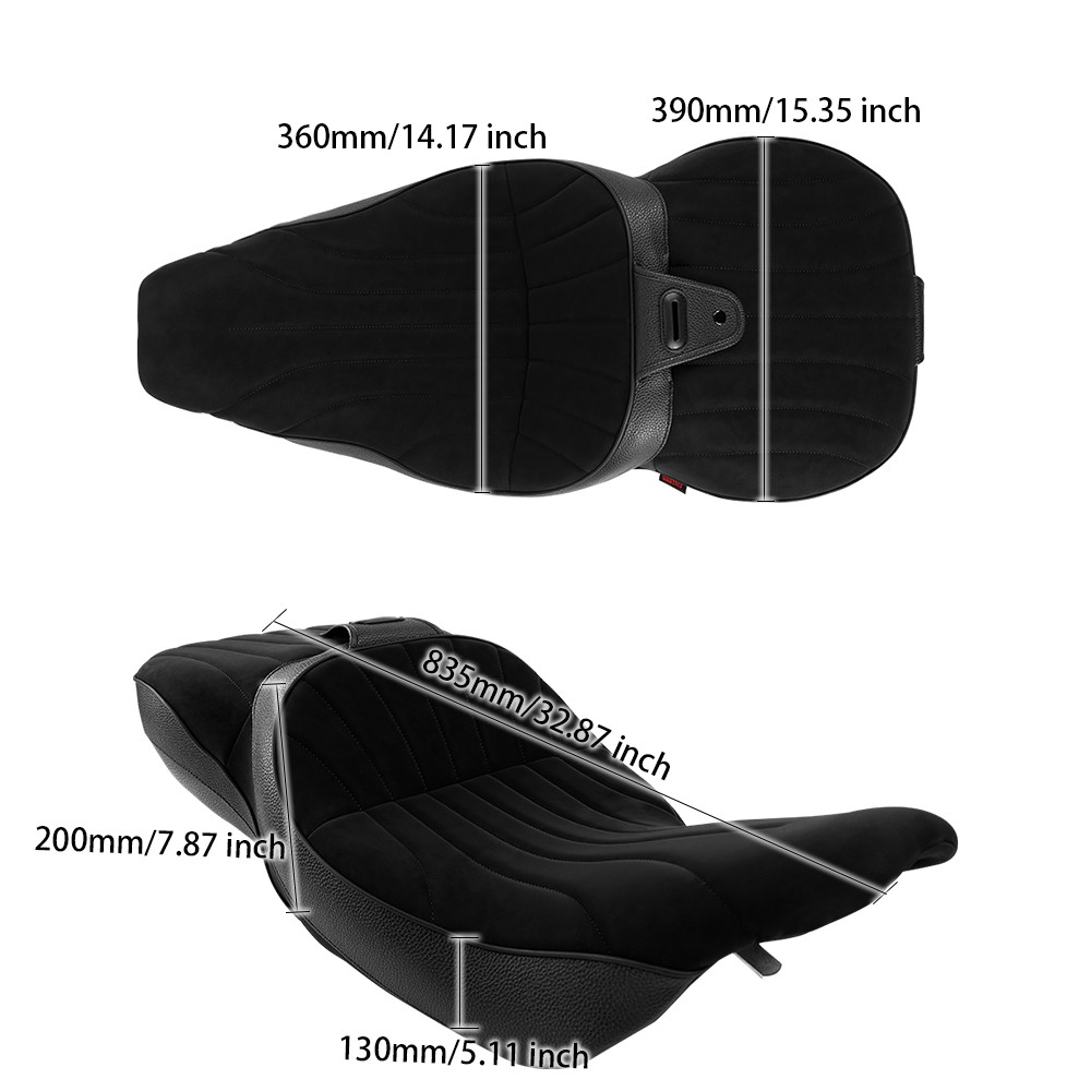 Two-Up Softer Leather Seat Cushion For Harley Road Glide EFI FLTRI 1998-2006