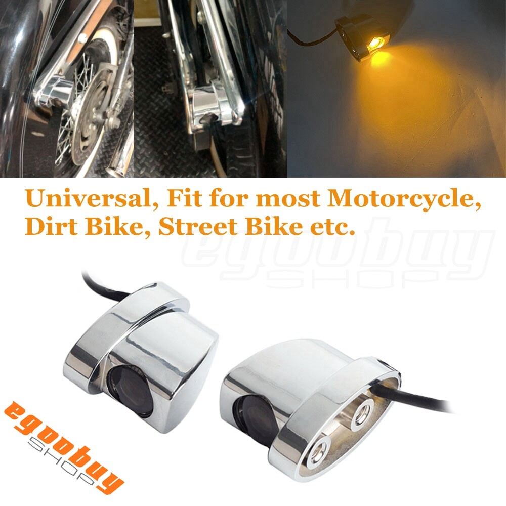 1 Pair Steel Fender Struts LED Turn Signals Universal Fit Most Dirt/ Street Bike