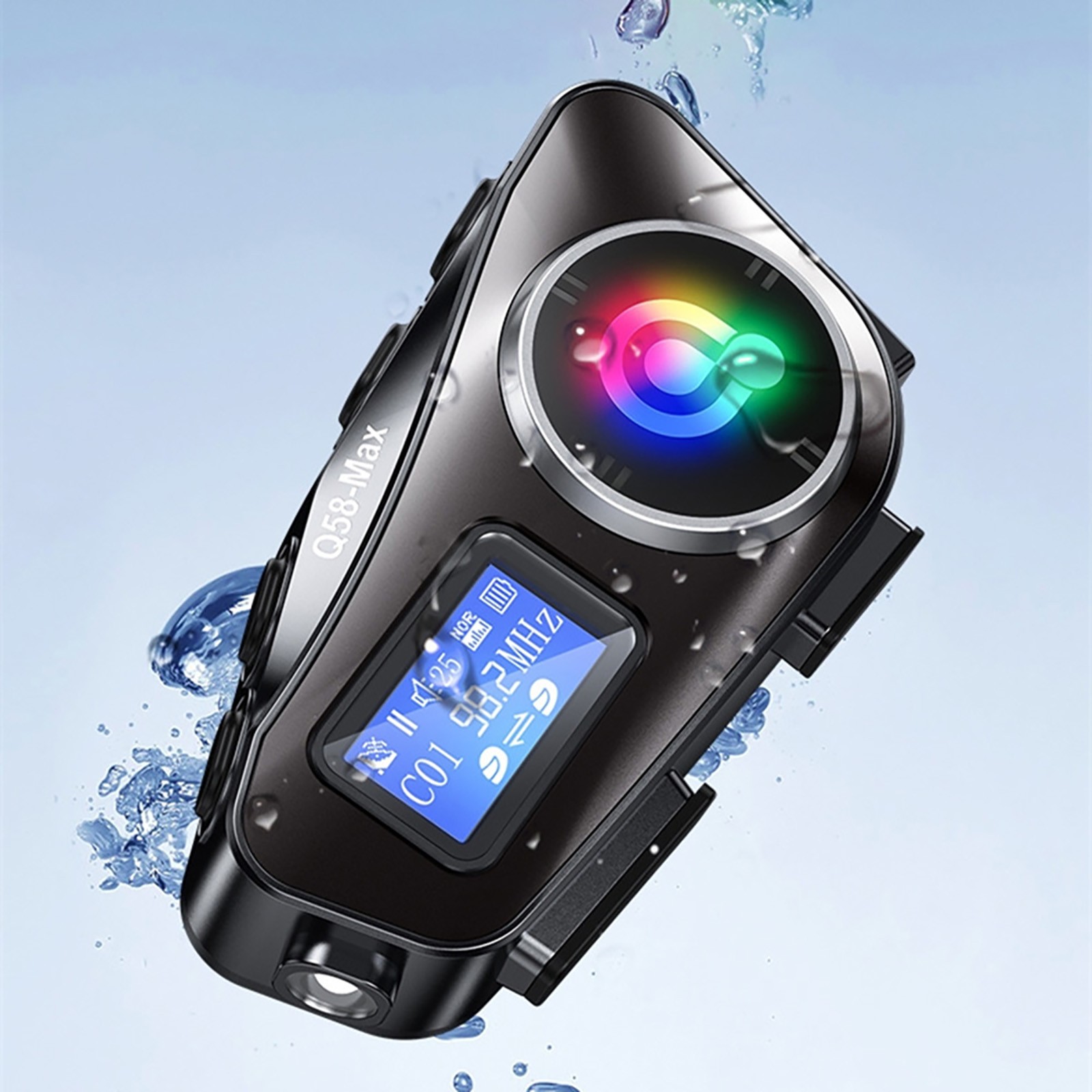 New 1000mAh Waterproof Bluetooth Headset Motorcycle Intercom Helmet LCD