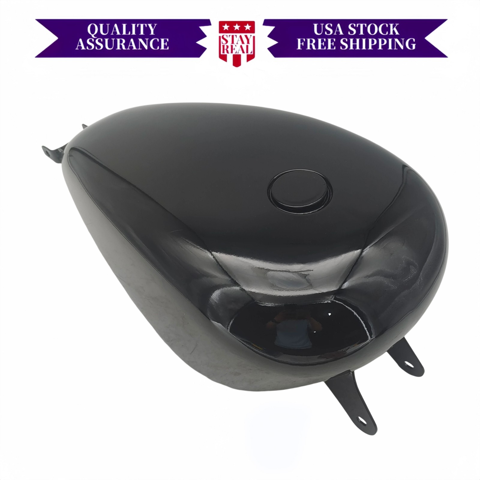Fit For Harley Sportster 883 XL 1200 2004-2006 Vivid Black 3.7gal. Gas Fuel Tank