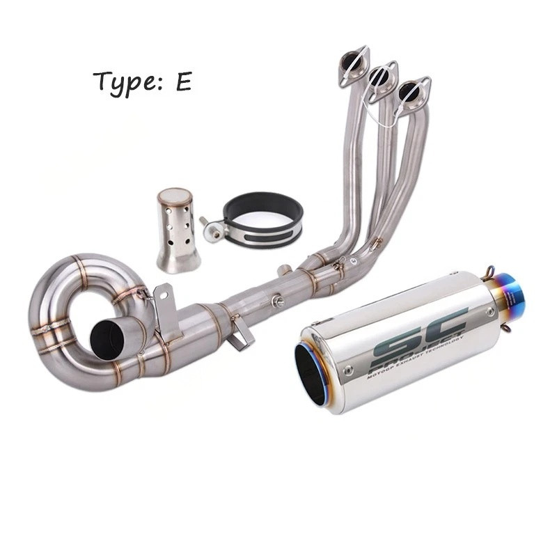 675SR Black Muffler for CF-Moto 675SS 675NK 2024-2026 Full Exhaust System Header
