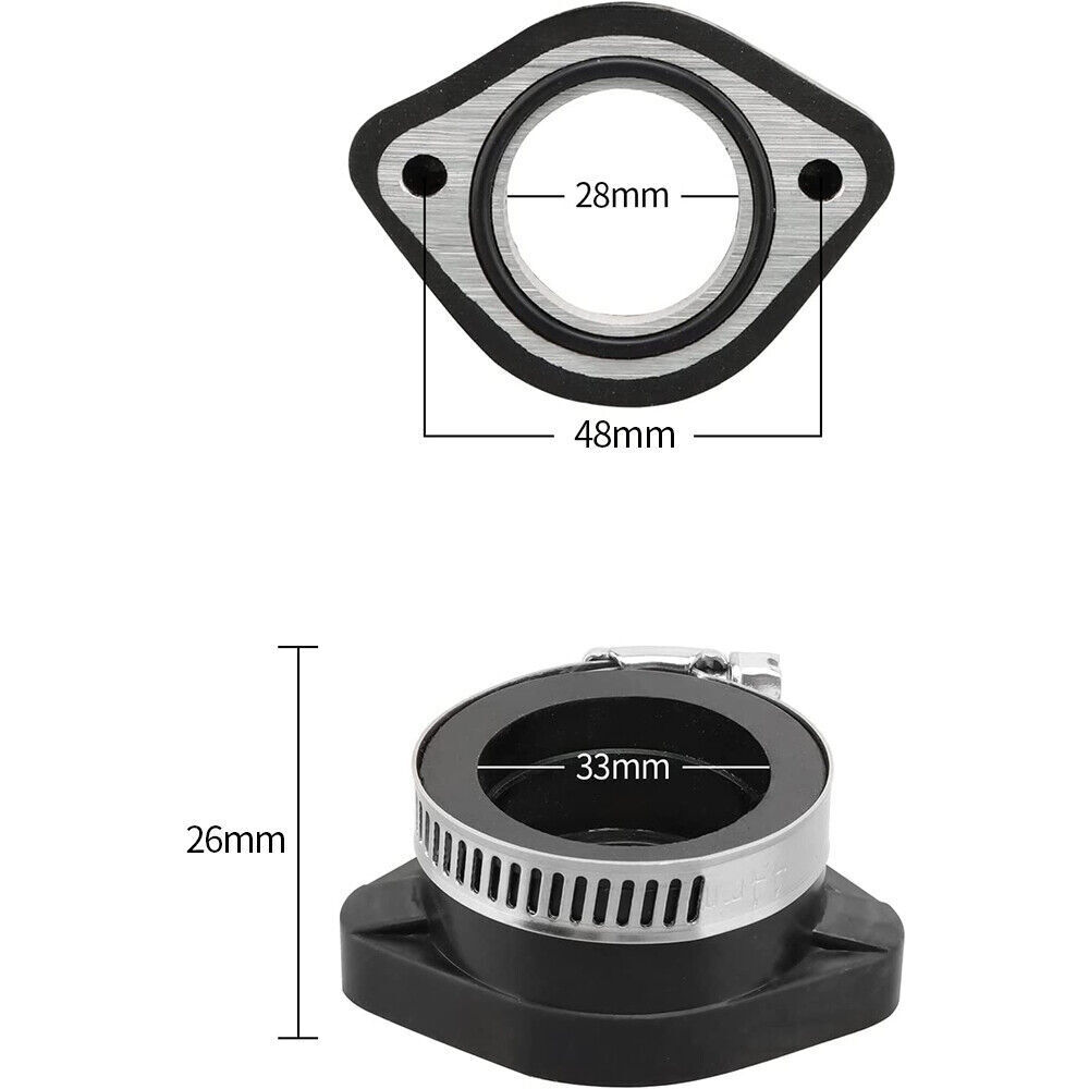 NIBBI Paired Carb Intake Adapter For 50cc-250cc GY6 152QMI 157QMJ 139QMB 139QMA