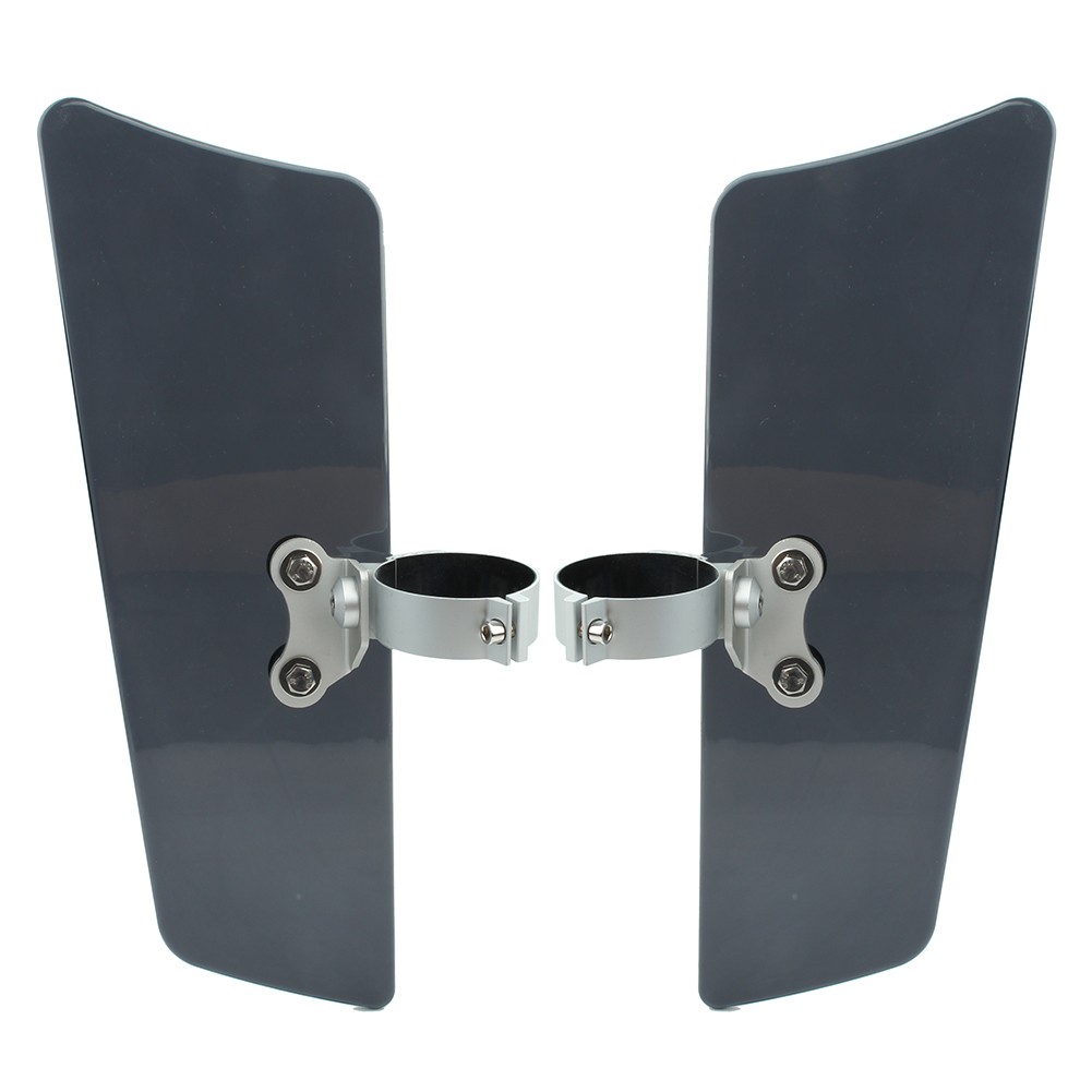 Pair Smoke Windshield Windscreen Air Deflector Fit Honda Kawasaki Suzuki Yamaha