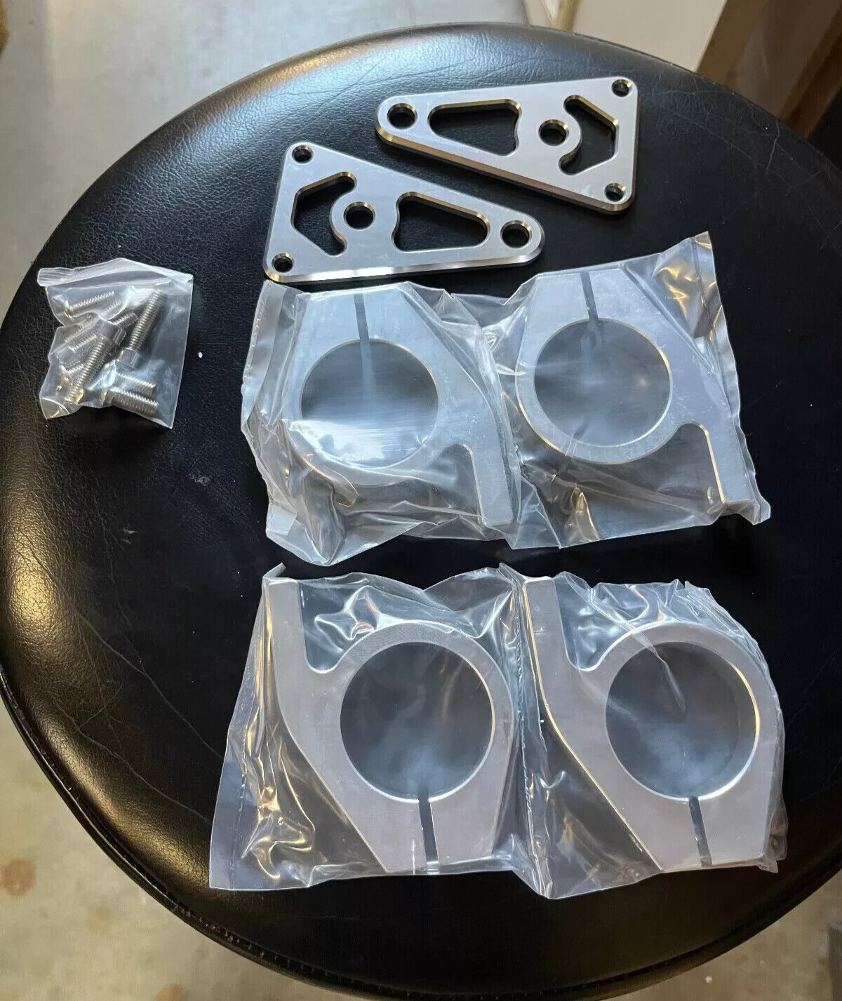 Honda CT70 Headlight bracket alluminum for inverted disc brake CT70H Silver C9