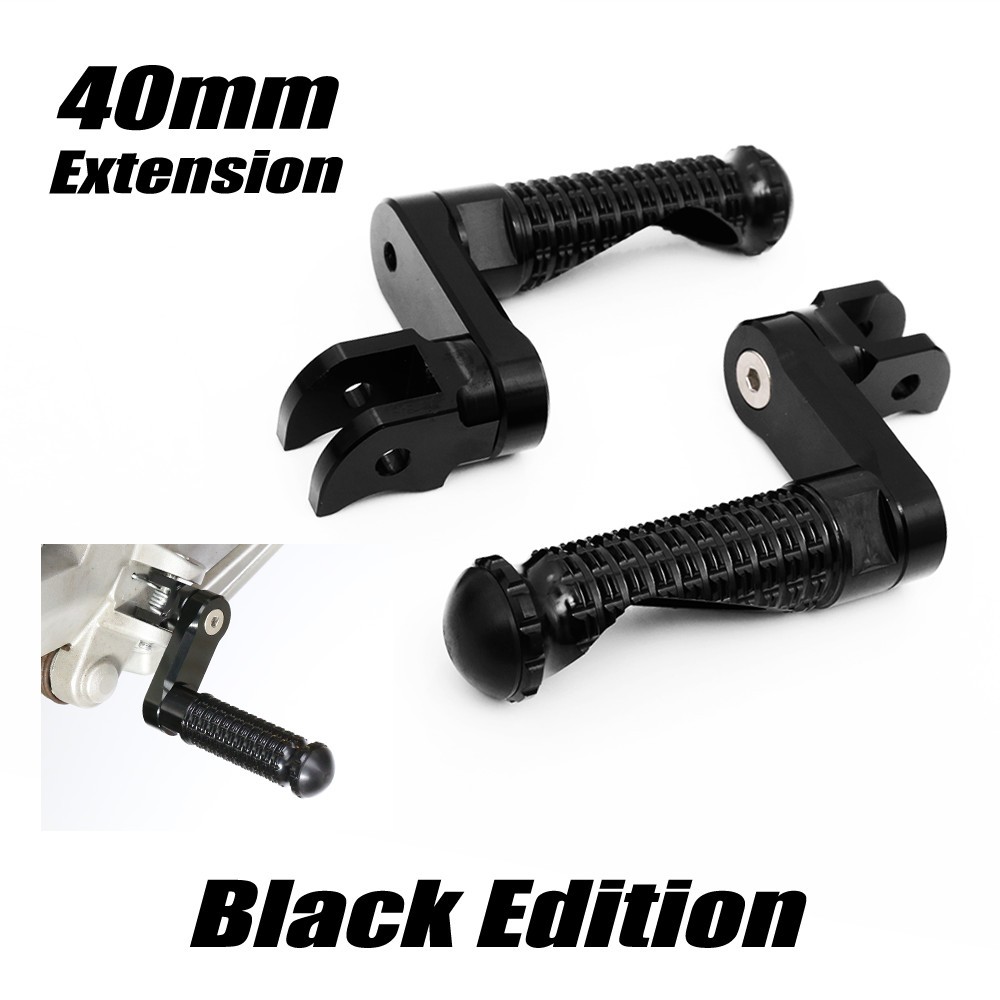 MPRO 1.5 inch Extension Black Front Foot Pegs For Bonneville T100 Carb 02-04 05