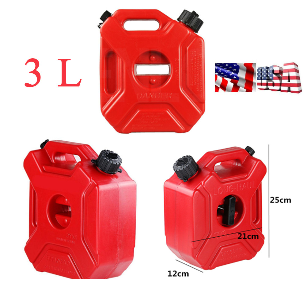 1PCS Car Motorcycle 3L Portable Petrol Gas Spare Fuel Tank Plastic Anti – Static
