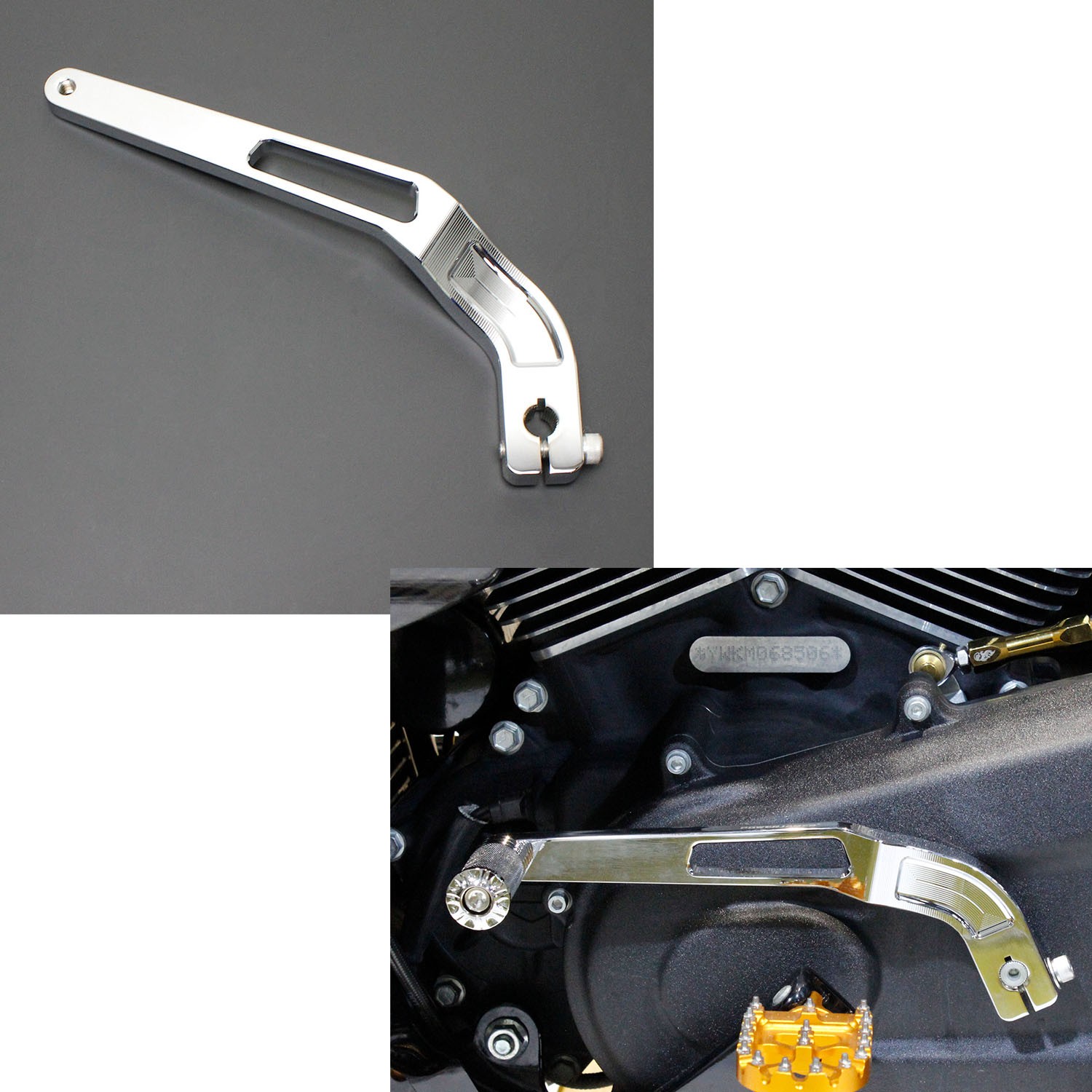 9.5″ Chrome Mid Control Shift Lever for Harley 2018-25 Low Rider S/ST Street Bob
