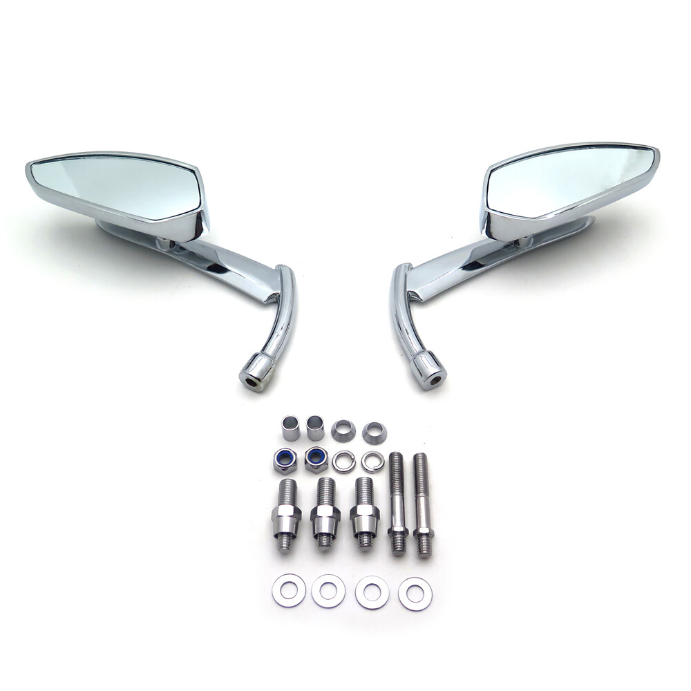 Chromed Blade Mirrors For Kawasaki Vulcan Honda Rebel Shadow Yamaha R1 R6 Cruise