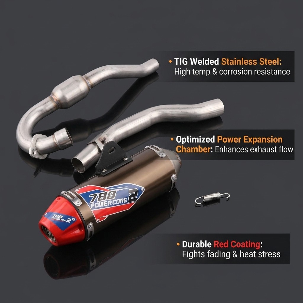 Full Slip On Exhaust Muffler Complete Exhaust System For CRF150F CRF230F 2003-13