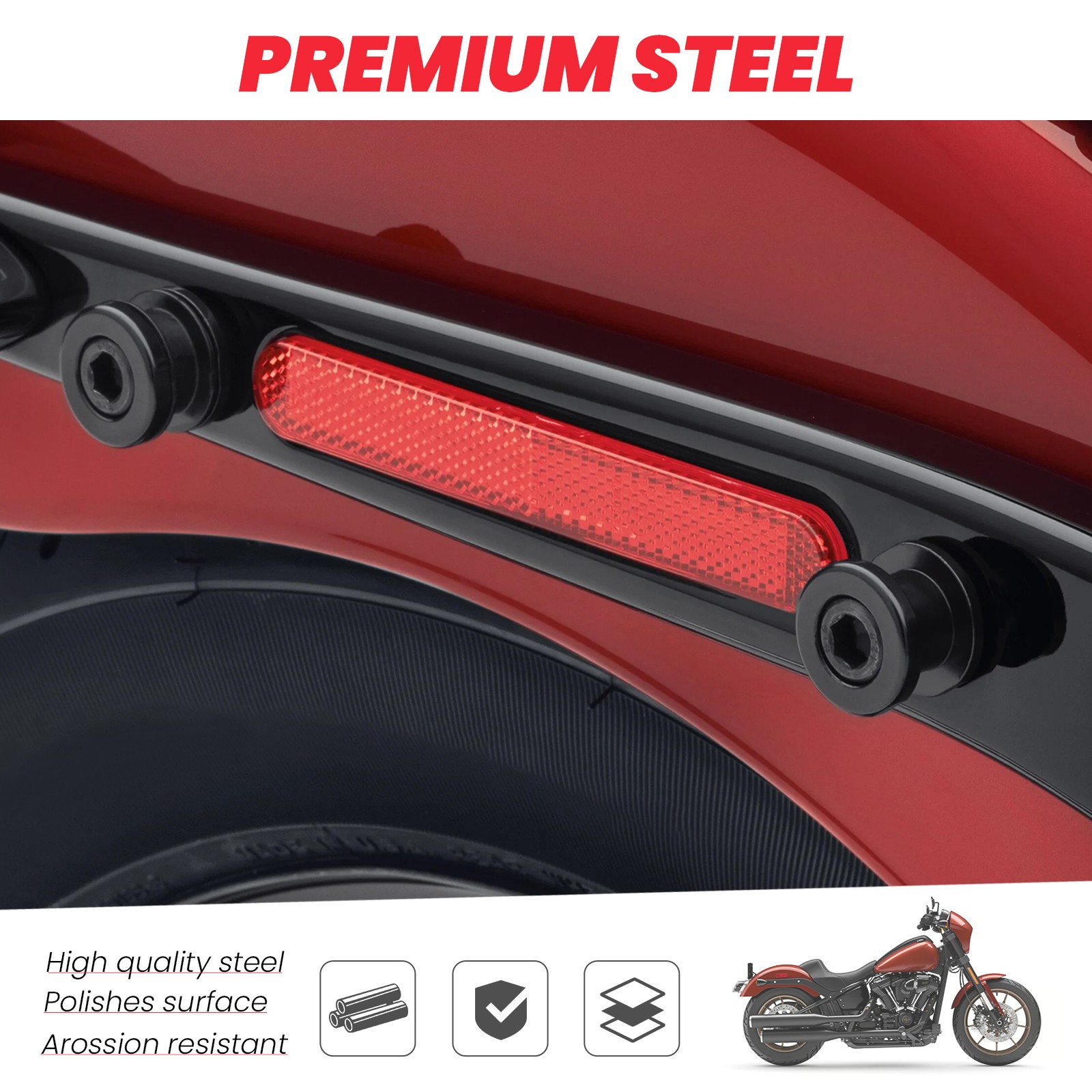 Black HoldFast Sissy Bar Docking Hardware Kit for Harley 2018-2025 Models