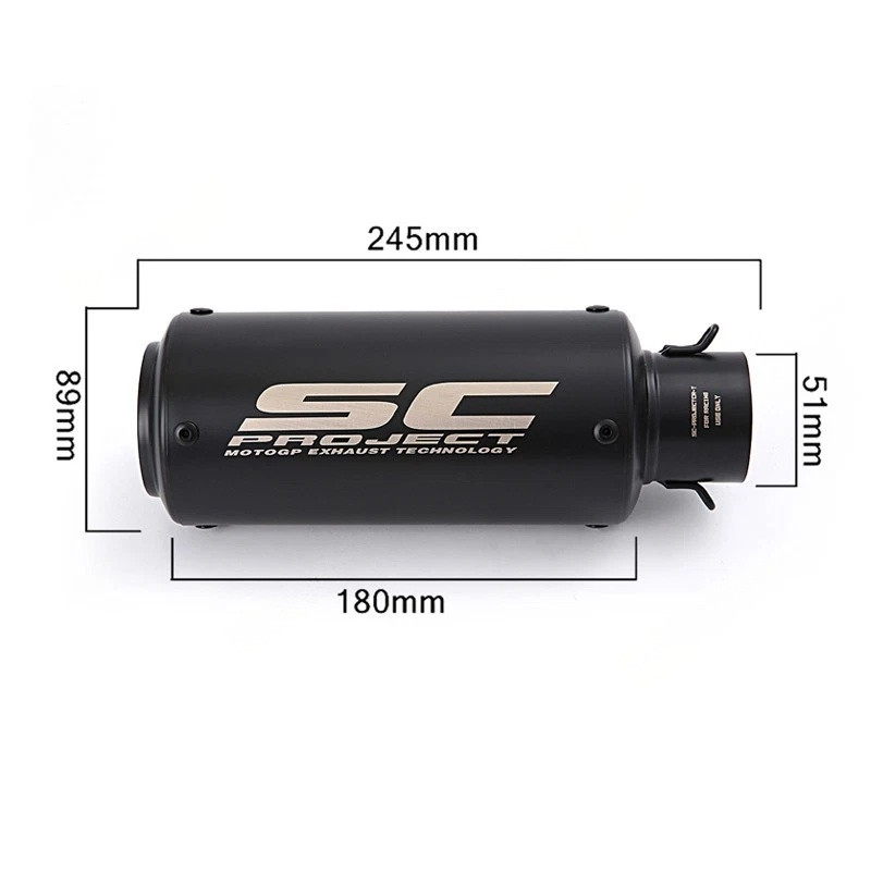 675SR Black Muffler for CF-Moto 675SS 675NK 2024-2026 Full Exhaust System Header