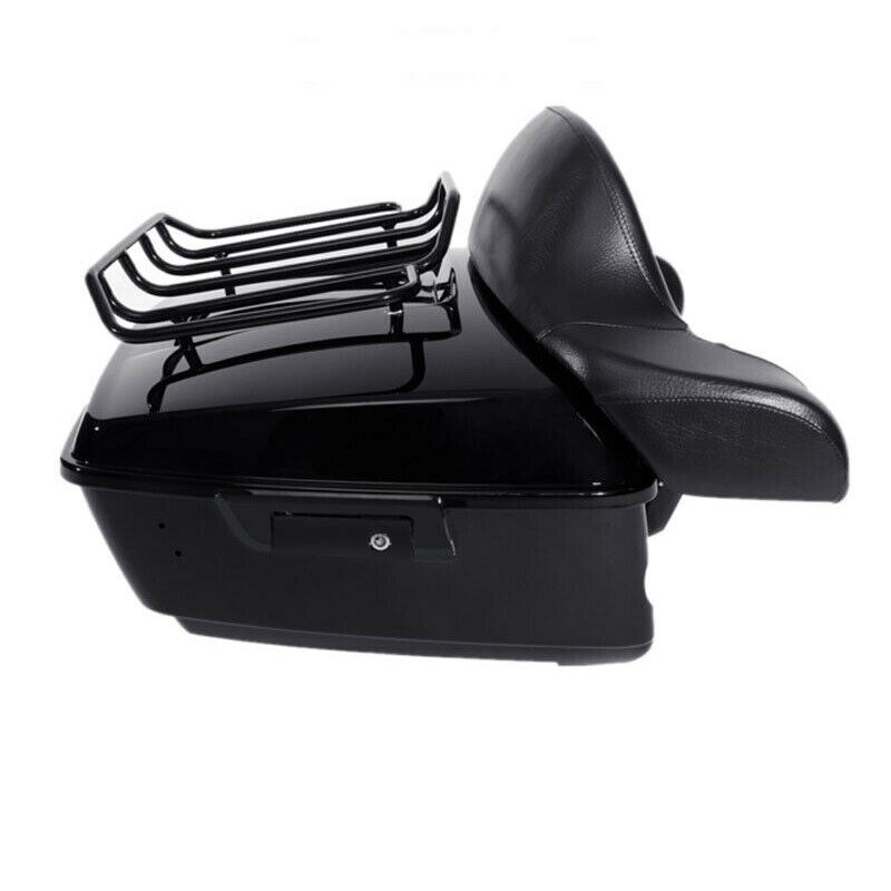13.7” King Trunk Pad Top Rack Mount Fit For Harley Touring Road King 2014-2026