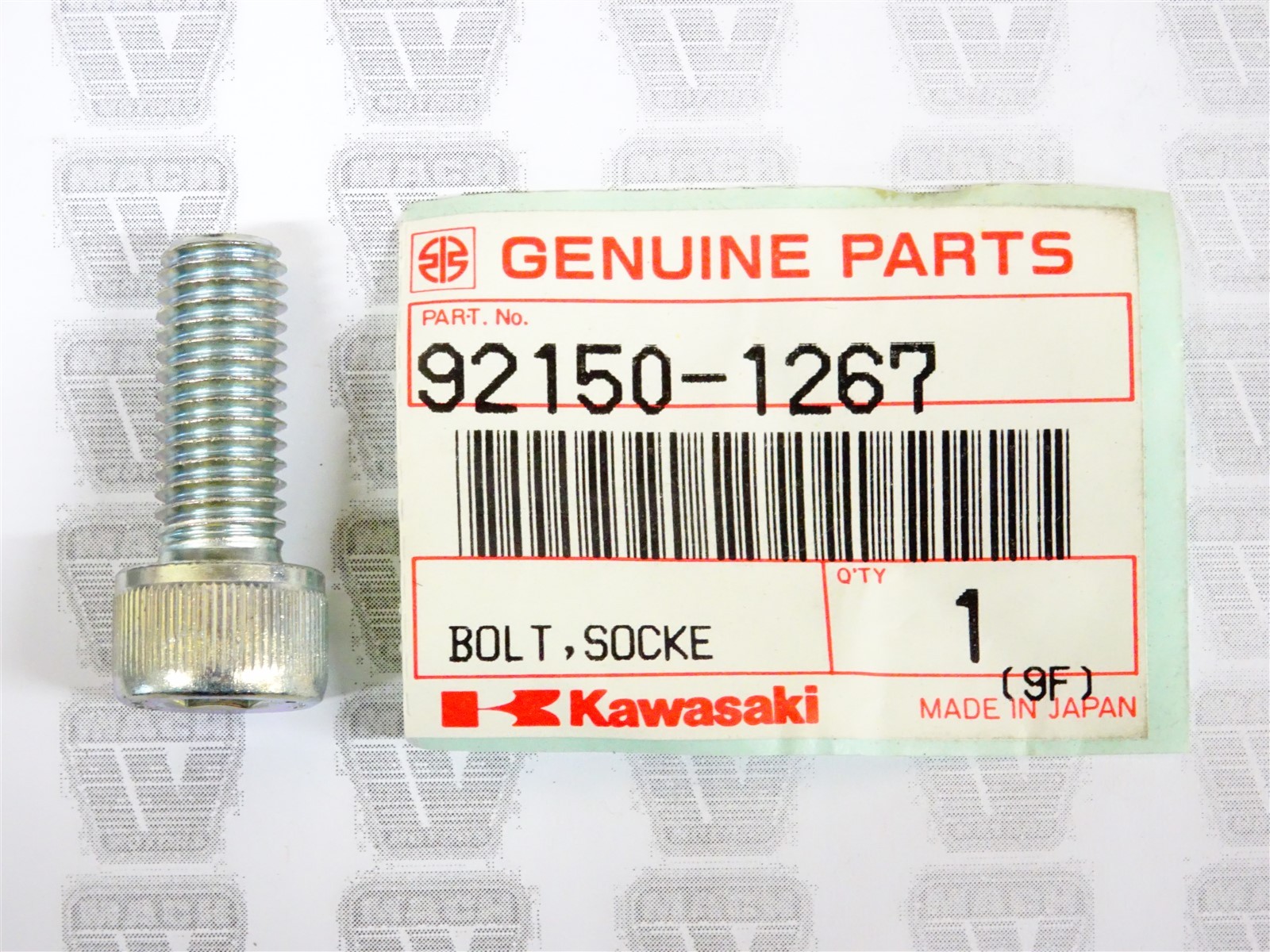 Kawasaki NOS NEW 92150-1267 Socket Bolt 10×25 ZX ZX750 Ninja ZX-7