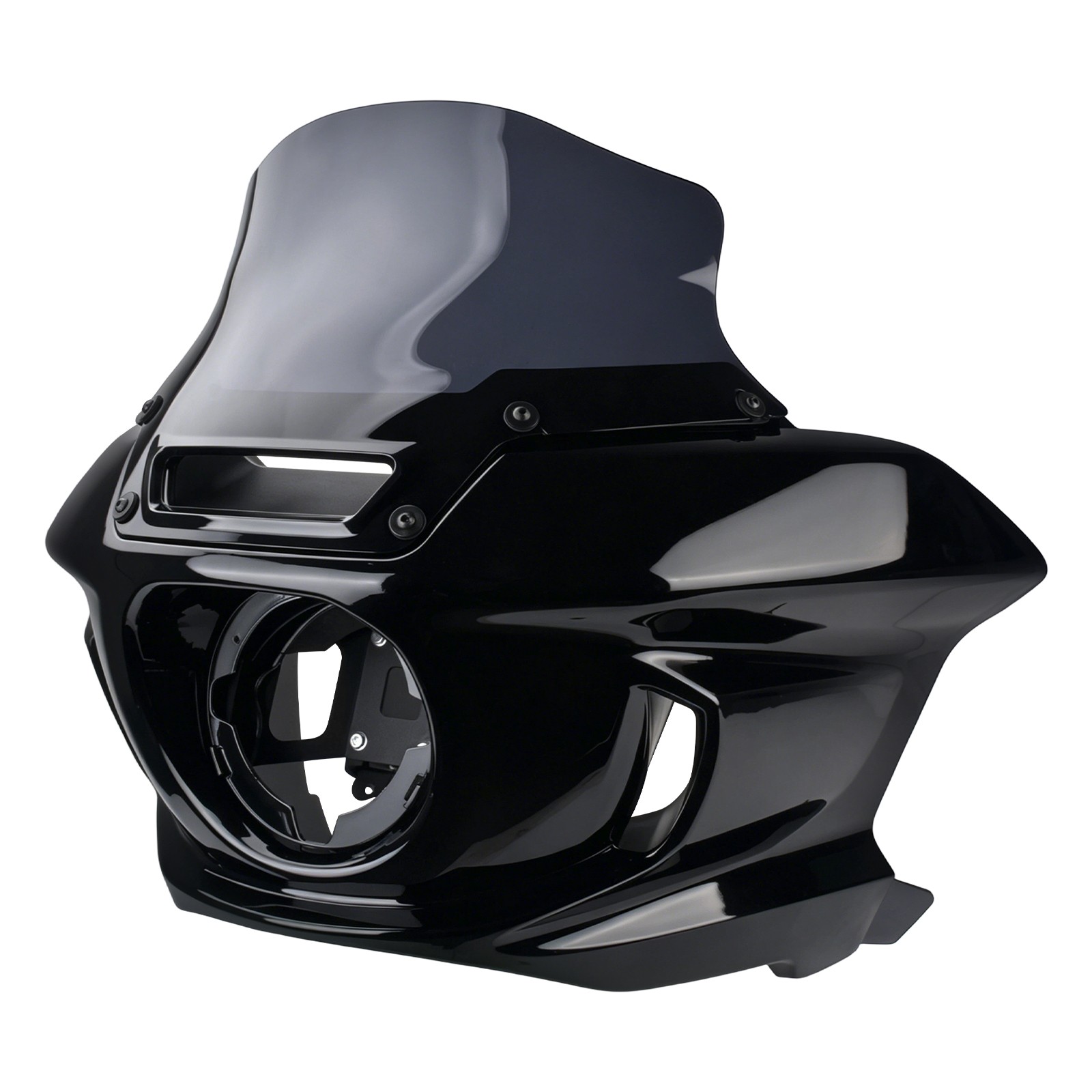 Headlight Fairing w/ Windshield Black For Harley Softail Street Bob FXBB 2018-up