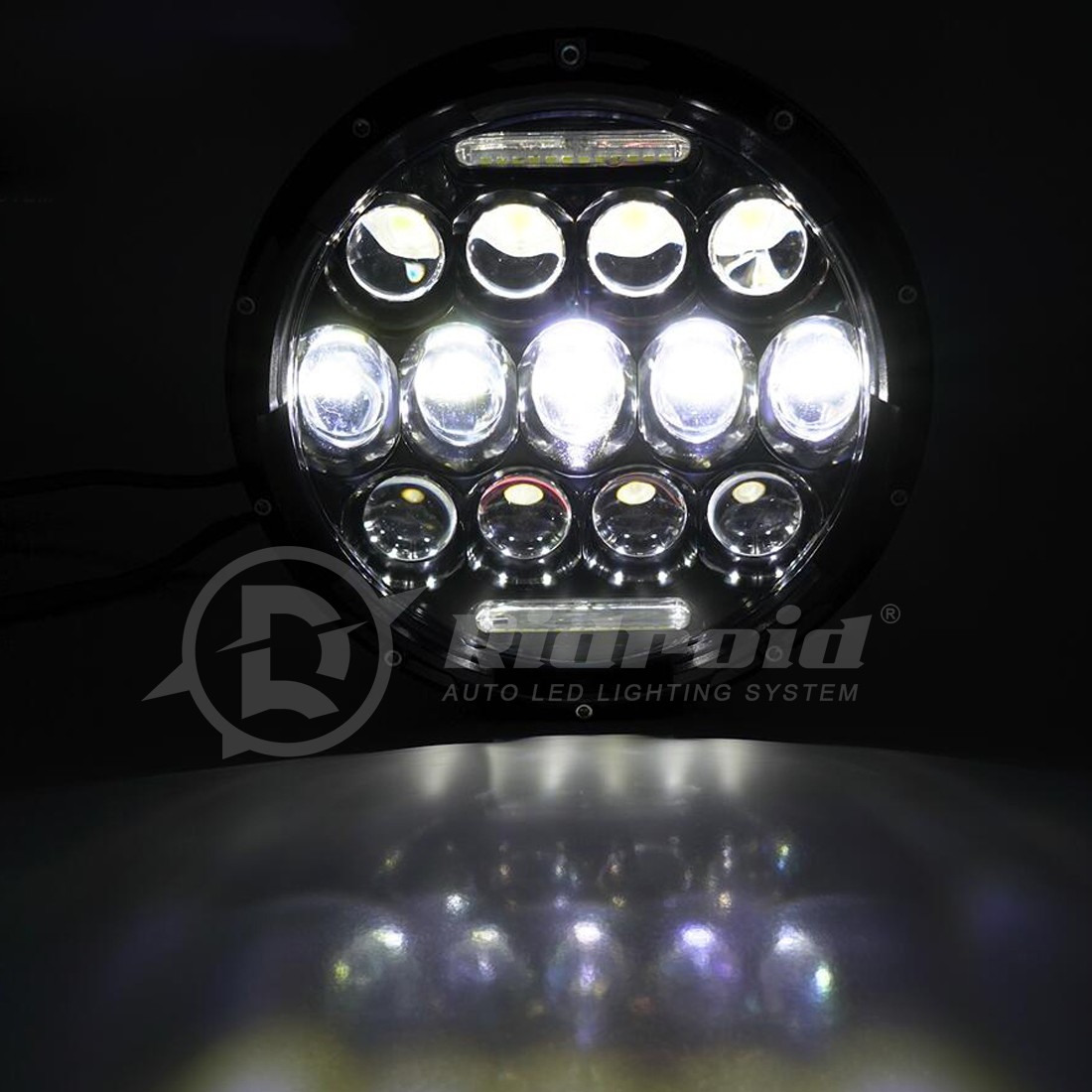 DOT 7″inch Round Motorcycle LED Headlight Hi/Low Beam DRL Headlamp For Harley