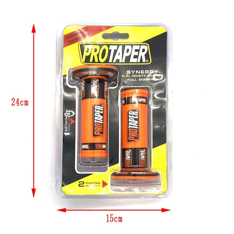 Prtaper Hand Grips 7/8″ Red Handle Bar Pr Taper Handgrip for ATV Pit Dirt Bike