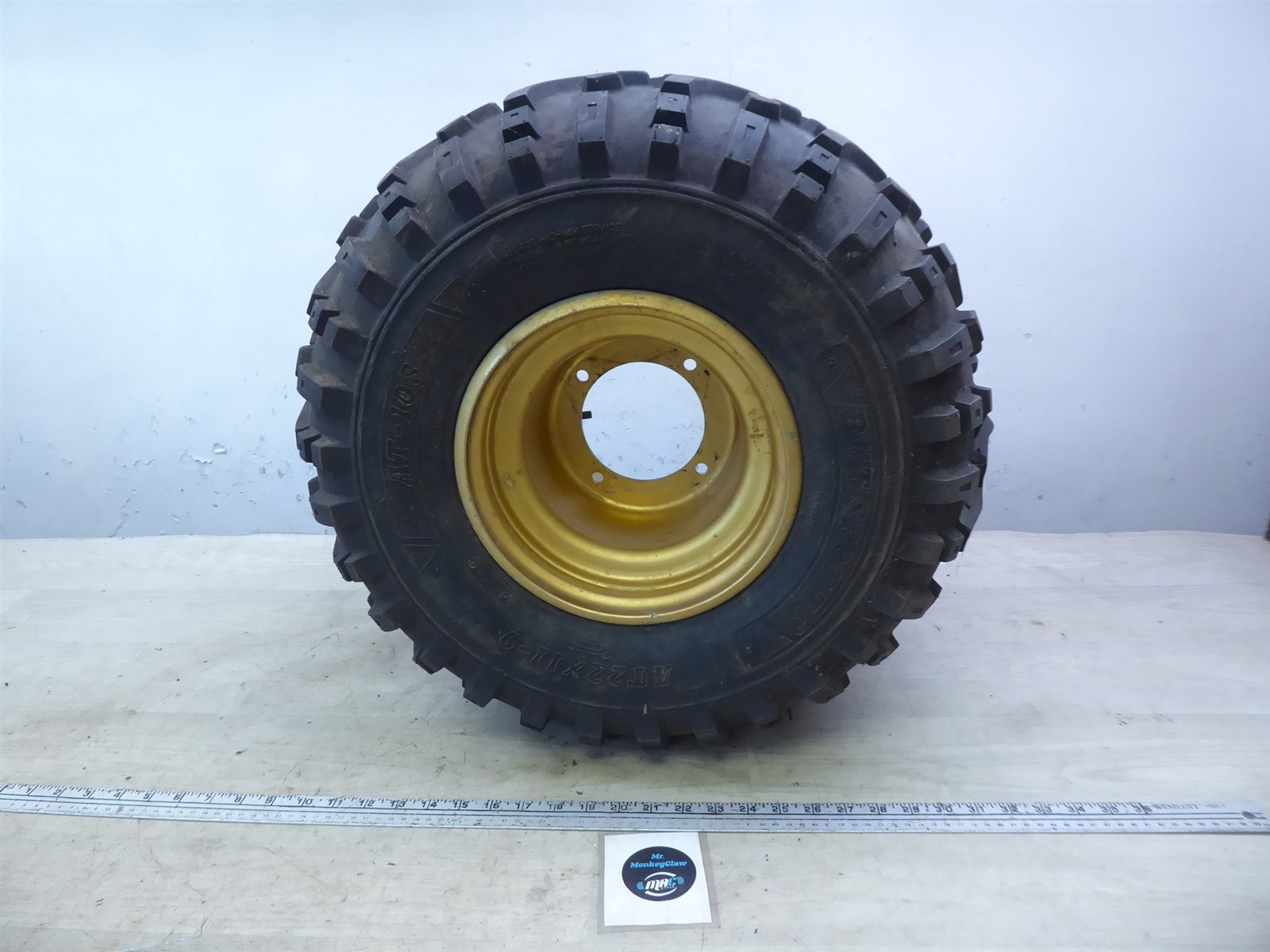 1986 Suzuki LT230 Quad S21174) gold aluminum rear wheel rim 9 in #2