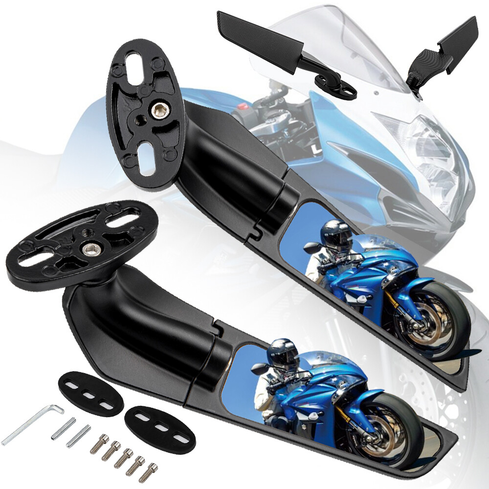 Fit for Suzuki GSXR600 GSXR750 GSXR1000 Rearview Side Mirrors Adjustable Mirrors