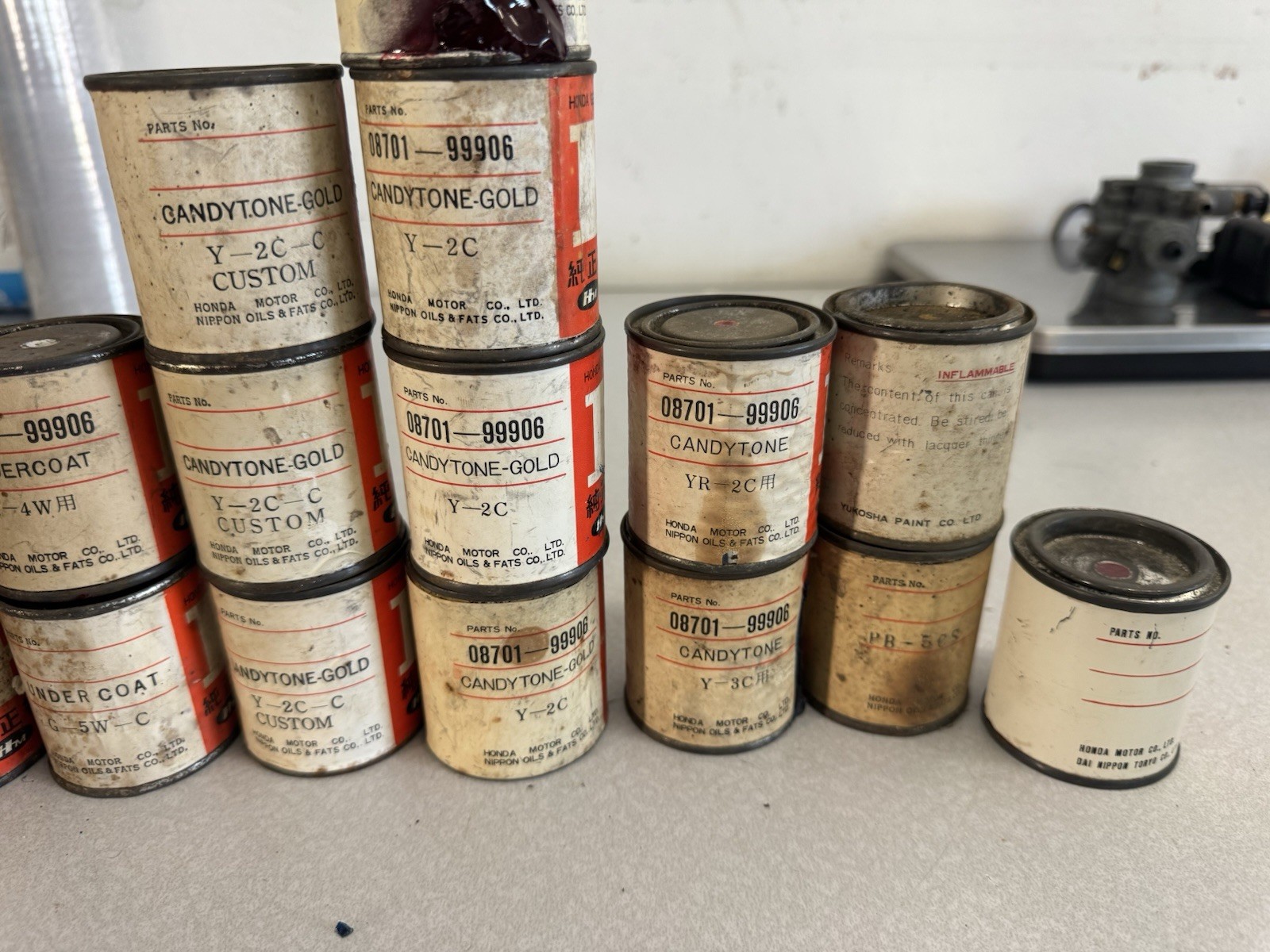 Vintage Honda Genuine Factory Touch Up Paint (Lot Of 26)