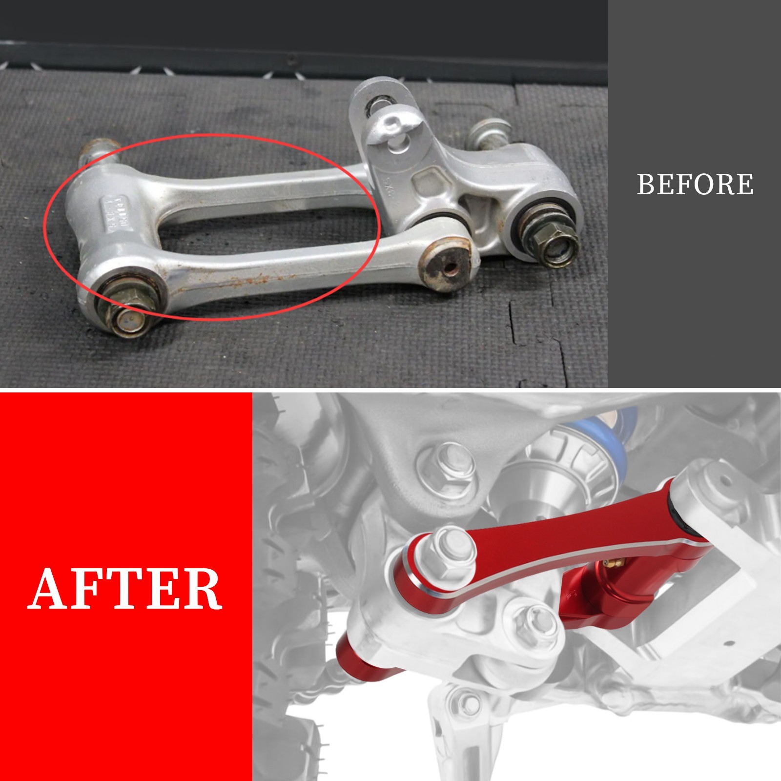 RED LOWERING LINK FOR CRF450R 02-2008 CR125R 00-07 CRF250R 04-09 CRF450X 2005-17