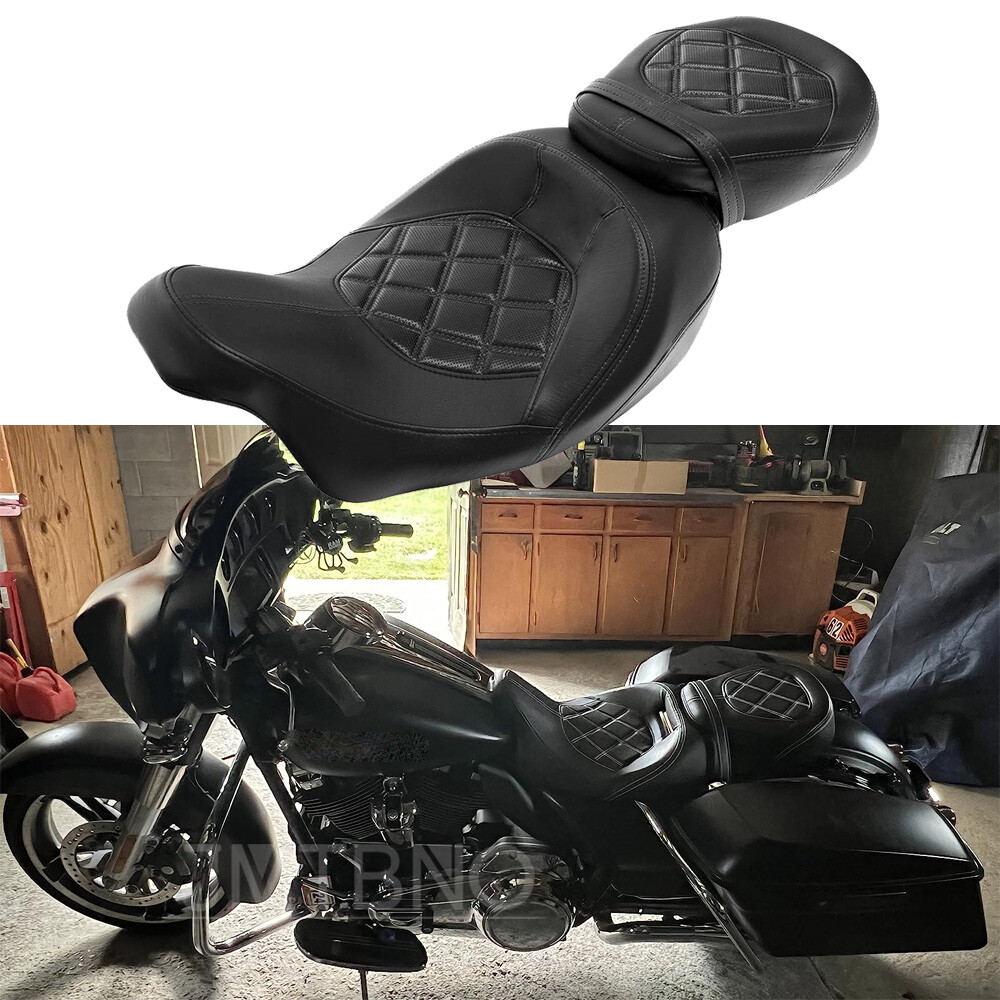 Driver Passenger Seat For Harley Touring Street Glide FLHX Road King FLHR 09-23
