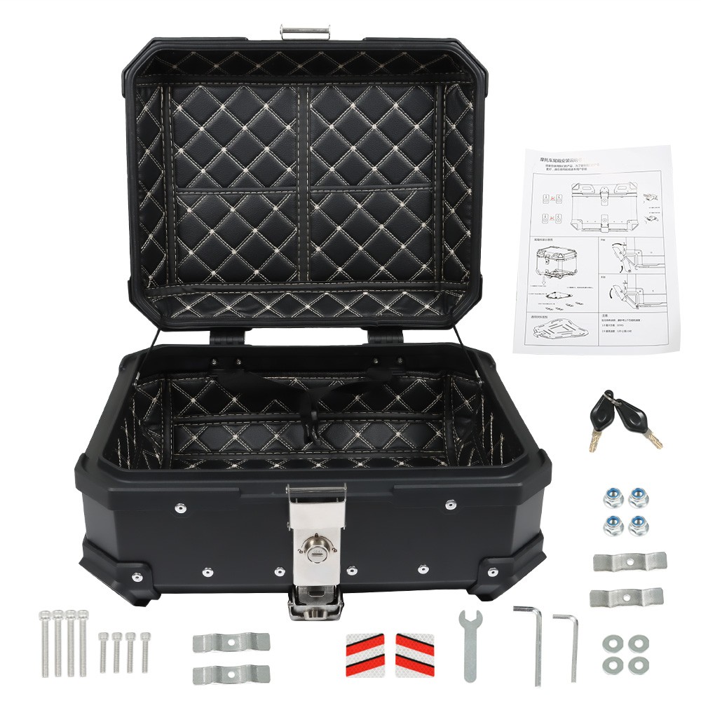 New Motorcycle Luggage Waterproof Tail Box Top Case Scooter Trunk Storage 22L