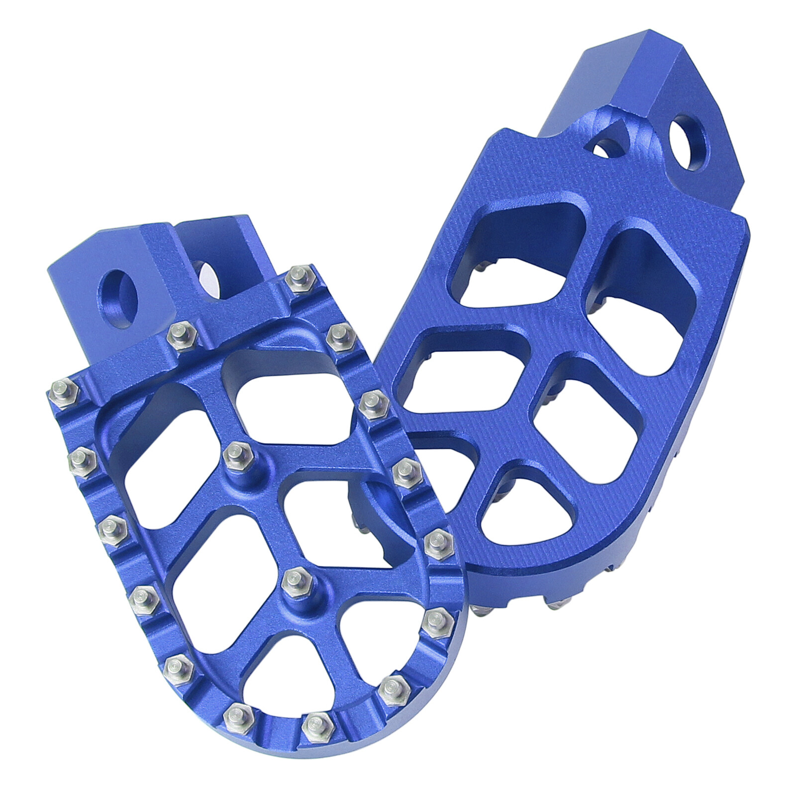 Blue Wide Foot Pegs Footrest Pedals For Yamaha XT250 YZ125 YZ80 WR250 TTR90