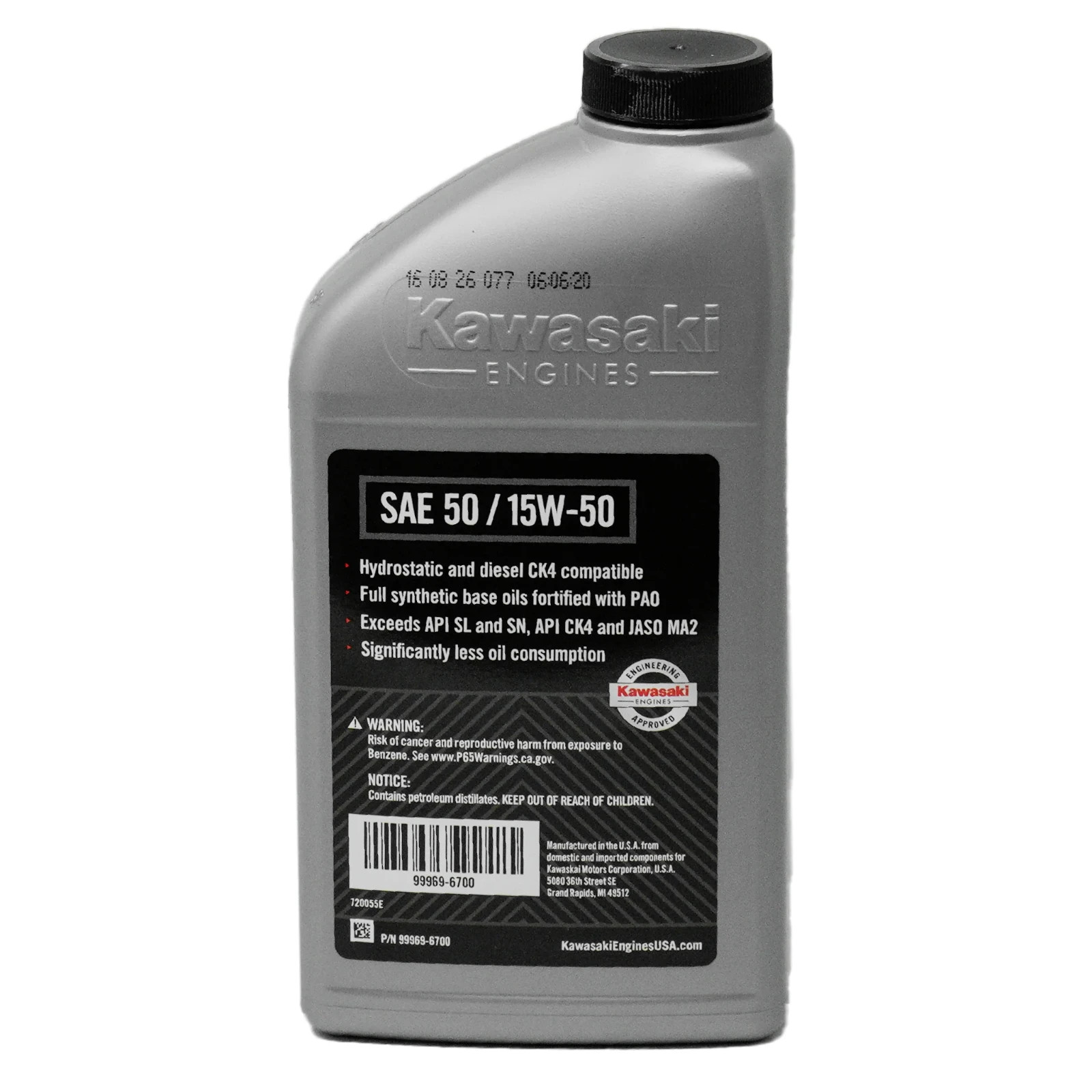 Genuine Kawasaki 99969-6700 K-Tech SAE 50 / 15W-50 4-Cycle Engine Oil – 2 PACK