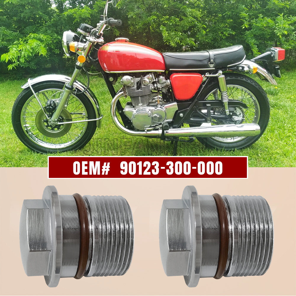 2PCS Fork Bolt Caps for Honda CB450 CB500 CB550 CB750 MT250 XL250 XL350 CR250