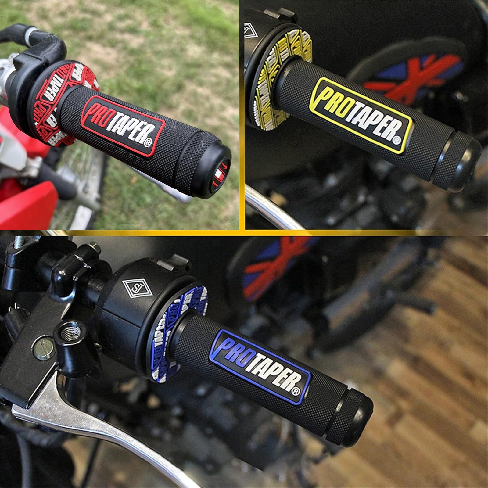 2PCS Rubber Gel Hand Grips 7/8″ 22mm 24mm for Motorcycle Dirt Bike Motocross