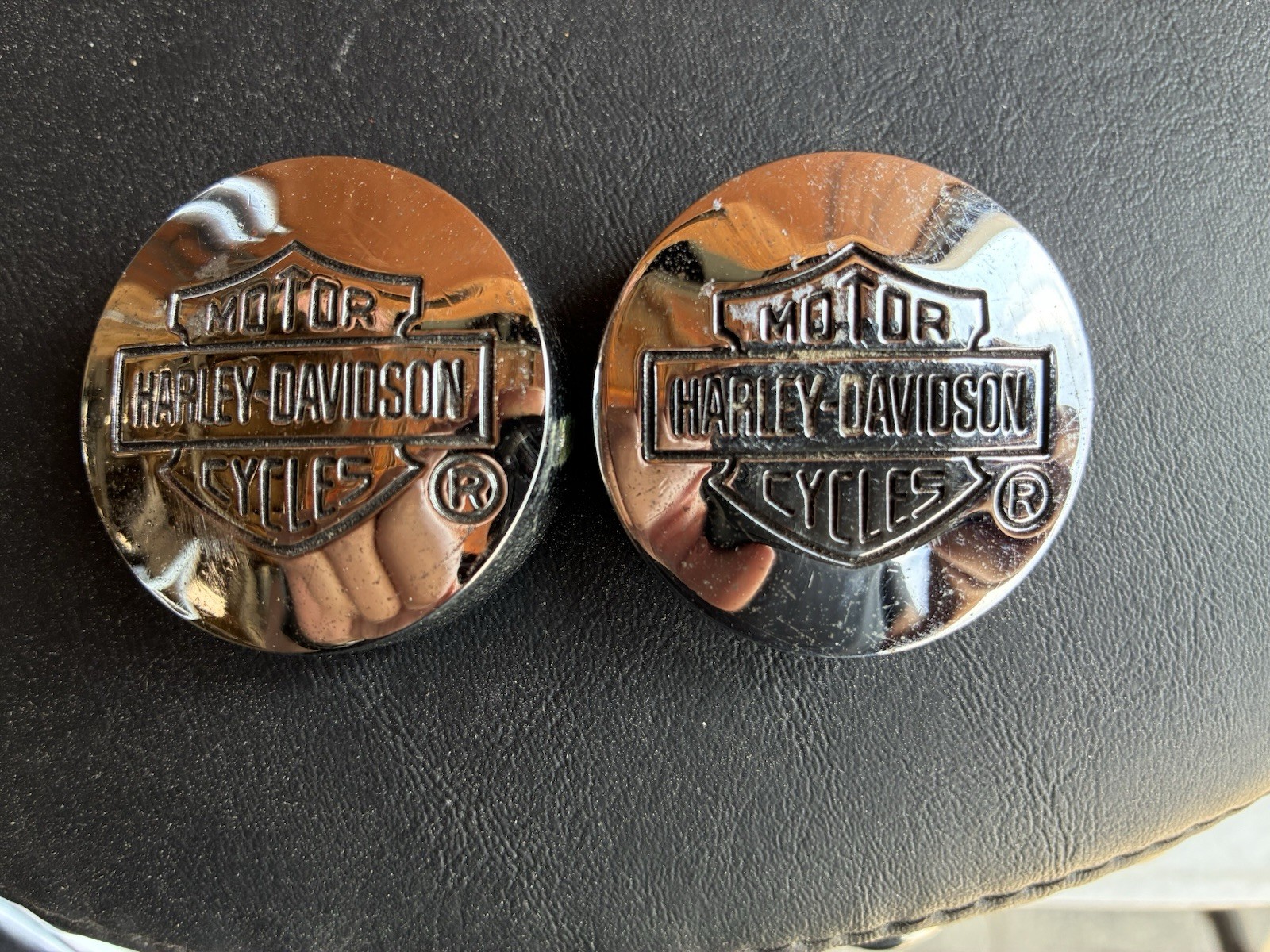 Harley-Davidson Chrome Cushion Grip End Caps (pair)