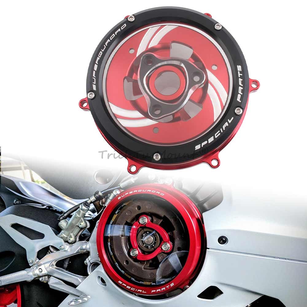 Clear Clutch Cover & Spring Retainer For Ducati Panigale V2 959 1199 1299 1199S