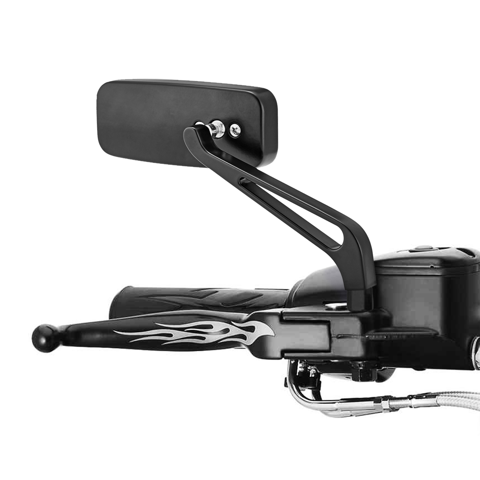Wide-angle Motorcycle Rear View Side Mirrors 8mm 10mm For Harley Dyna Softail