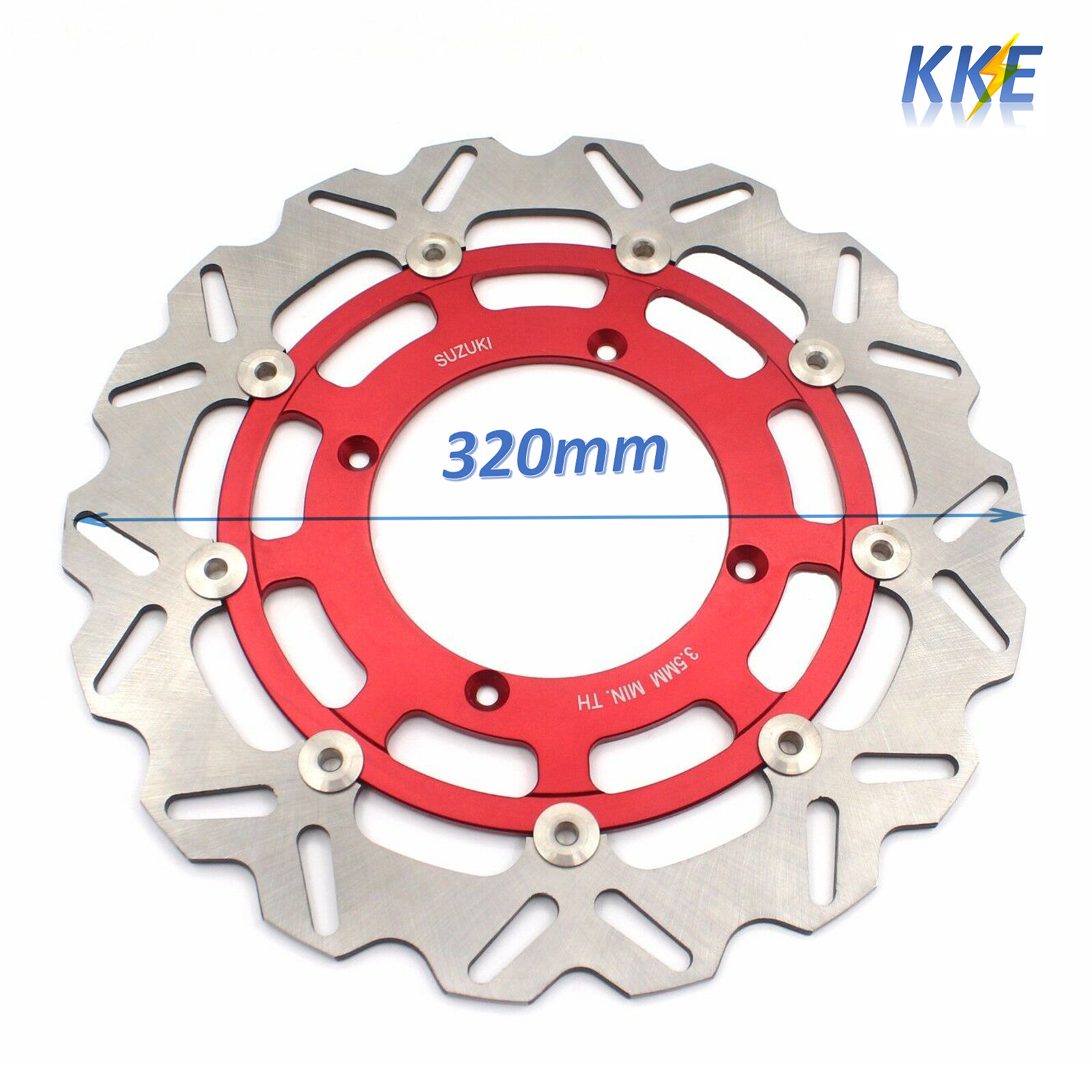 KKE 320MM Front Brake Disc Disk Rotor Fit RMZ250 2007-2022 RMZ450 2005-2022 Red