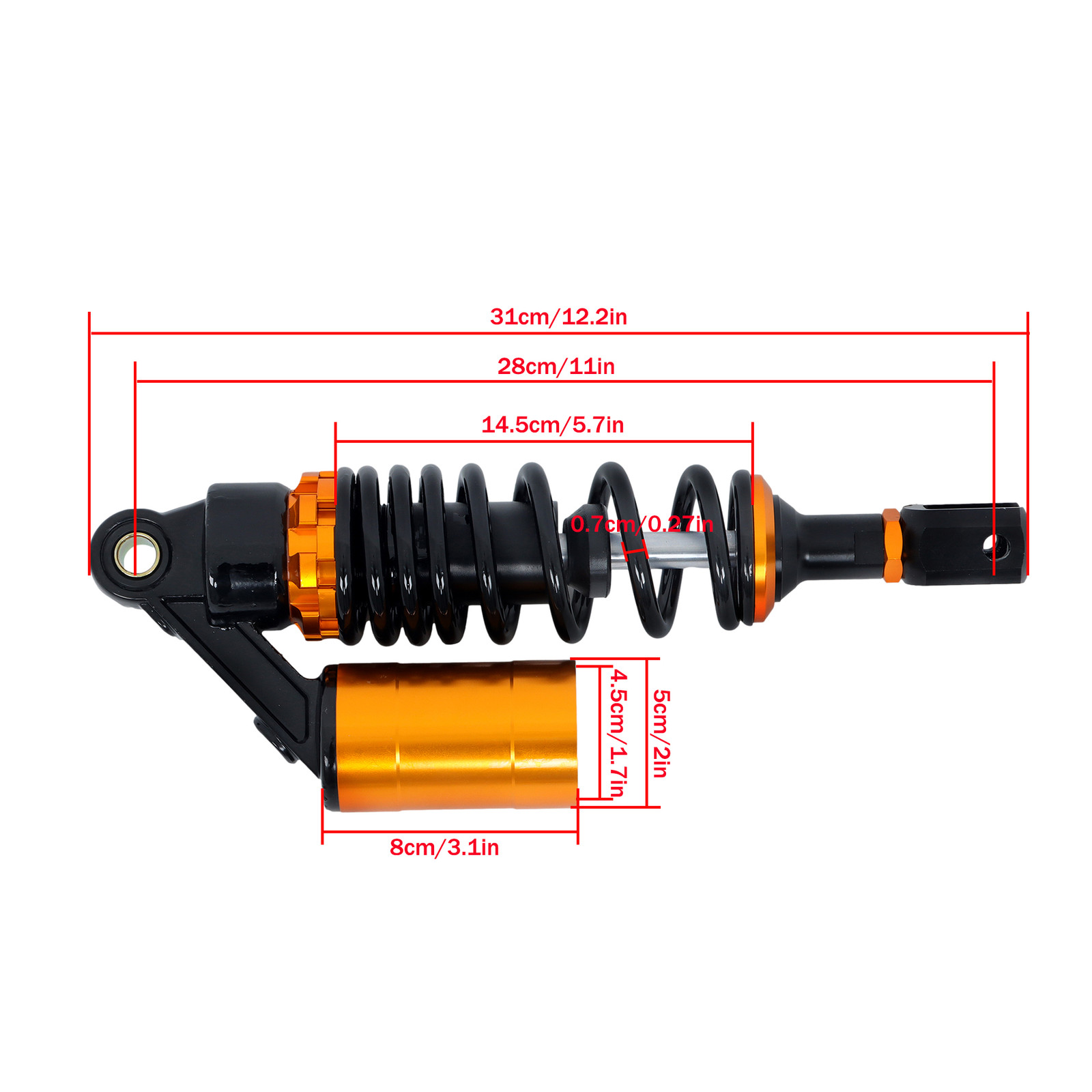 280mm 11″ Rear Shock Absorber Suspension For Scooter 950-100CC Mini Bike Moped