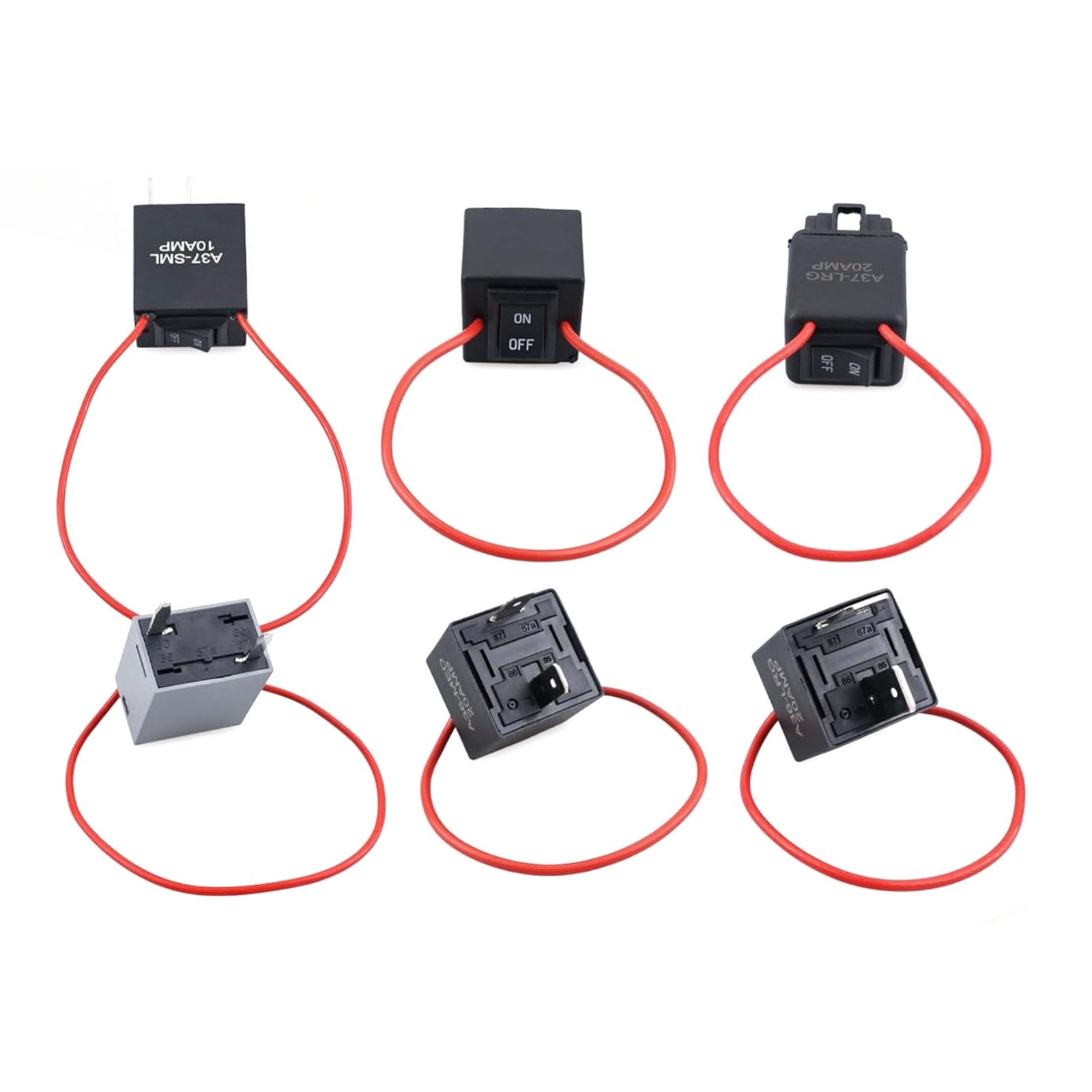 6 Pack 9038A Durable Relay Bypass Switch Kit with Amp Loop For Japanese For GM