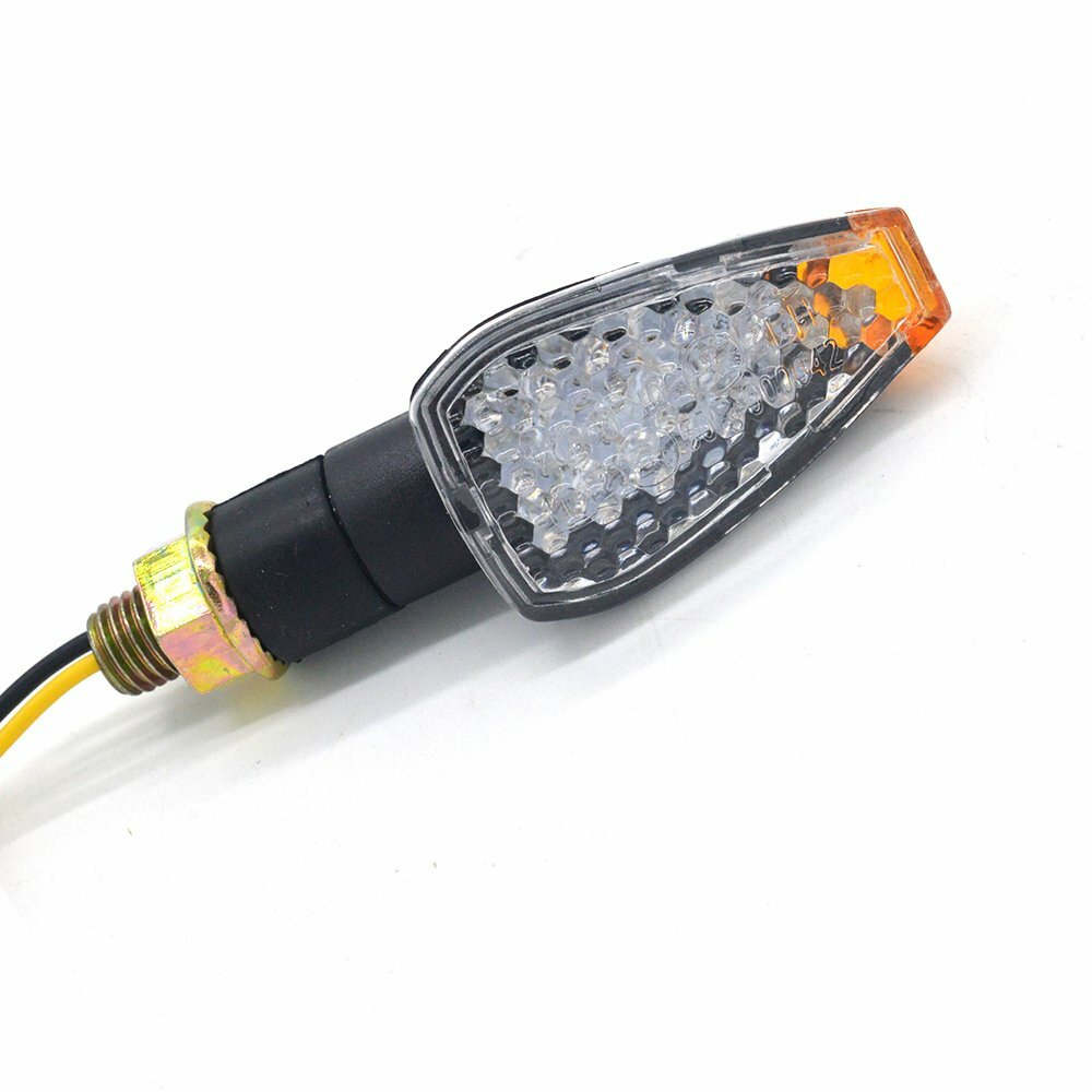Mini Stalk Arrow Light Motorcycle Turn Signals Light LED Indicator Blinker Amber