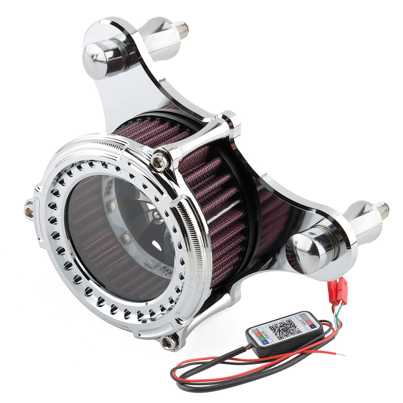 LED Air Cleaner Intake Filter For Harley Dyna Electra Street Glide Road King