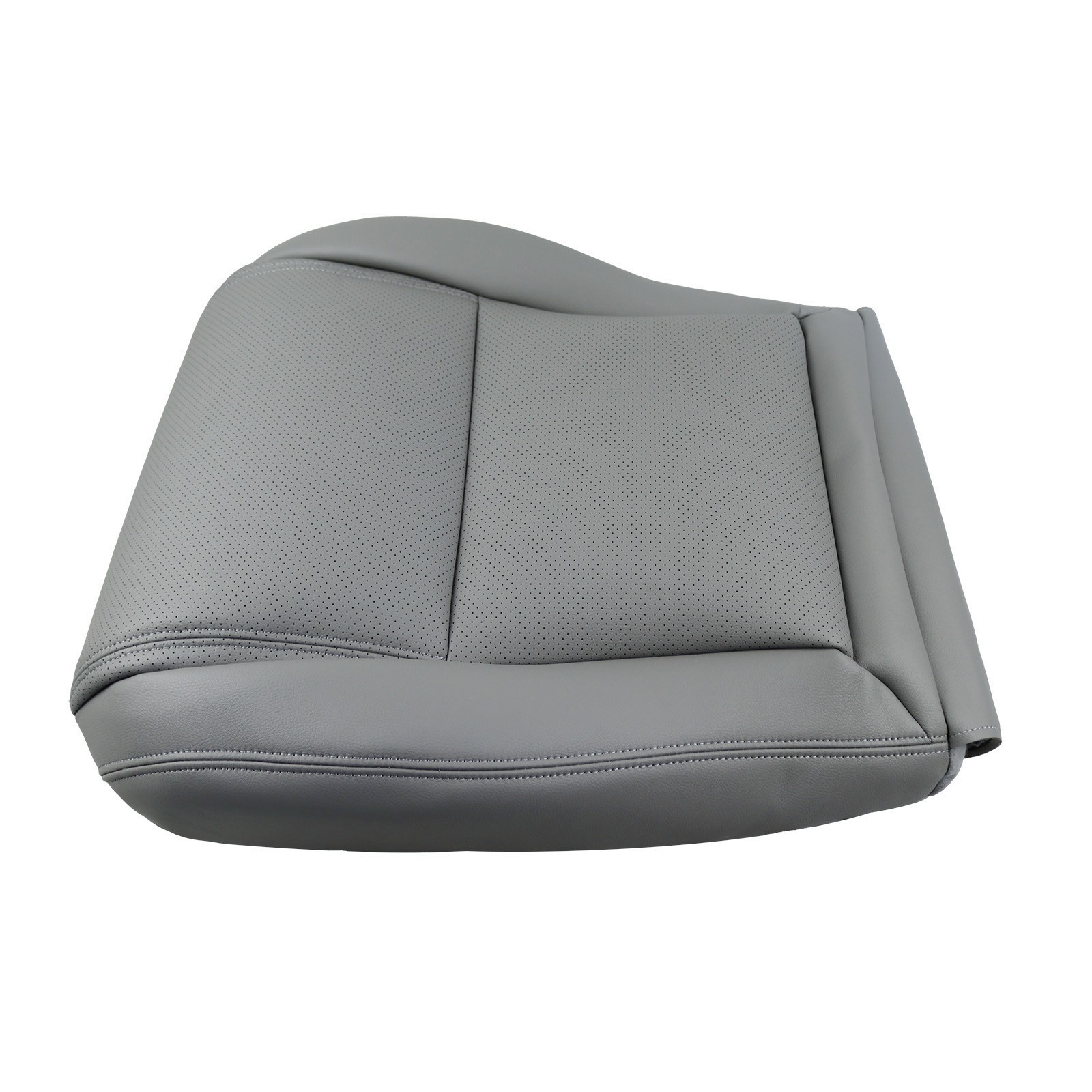 Front Bottom Perforated Leather Seat Cover For Honda Pilot 2003-2005 Gray