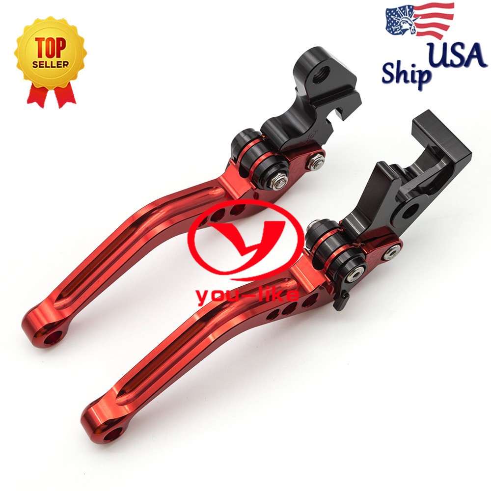 CNC Red Short Brake Clutch Lever Set For Kawasaki VERSYS 300X/Z125 pro 2017-2018