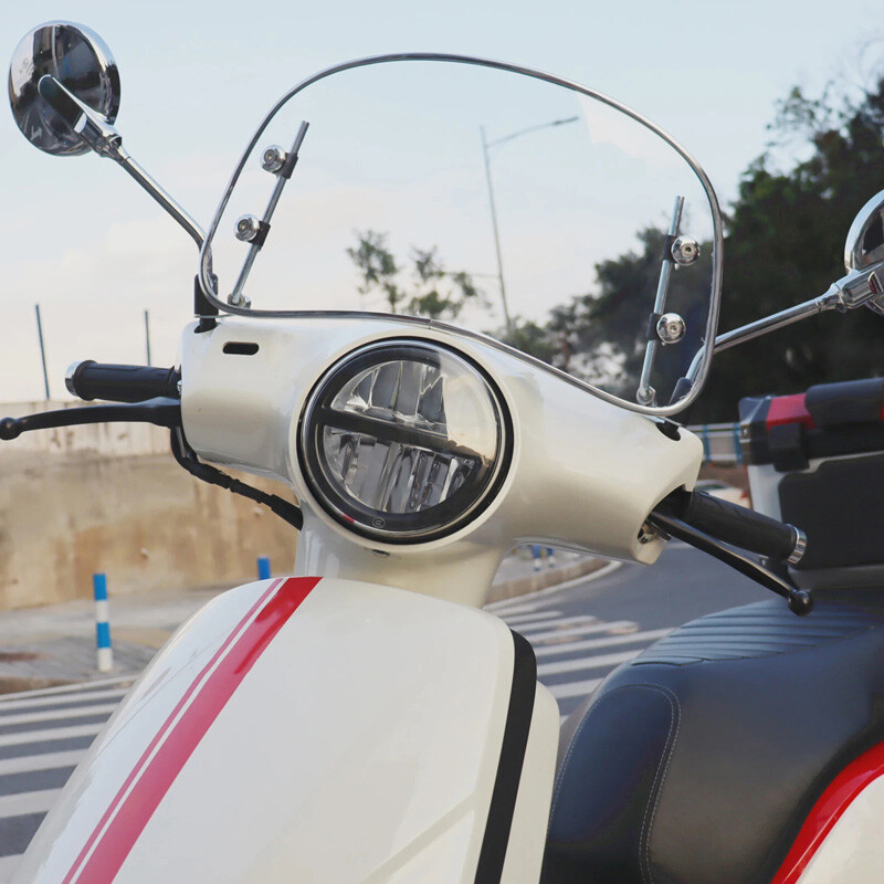 30-45CM Electric Bike Windshield ABS Retro Modified Transparent fit Motorcycle