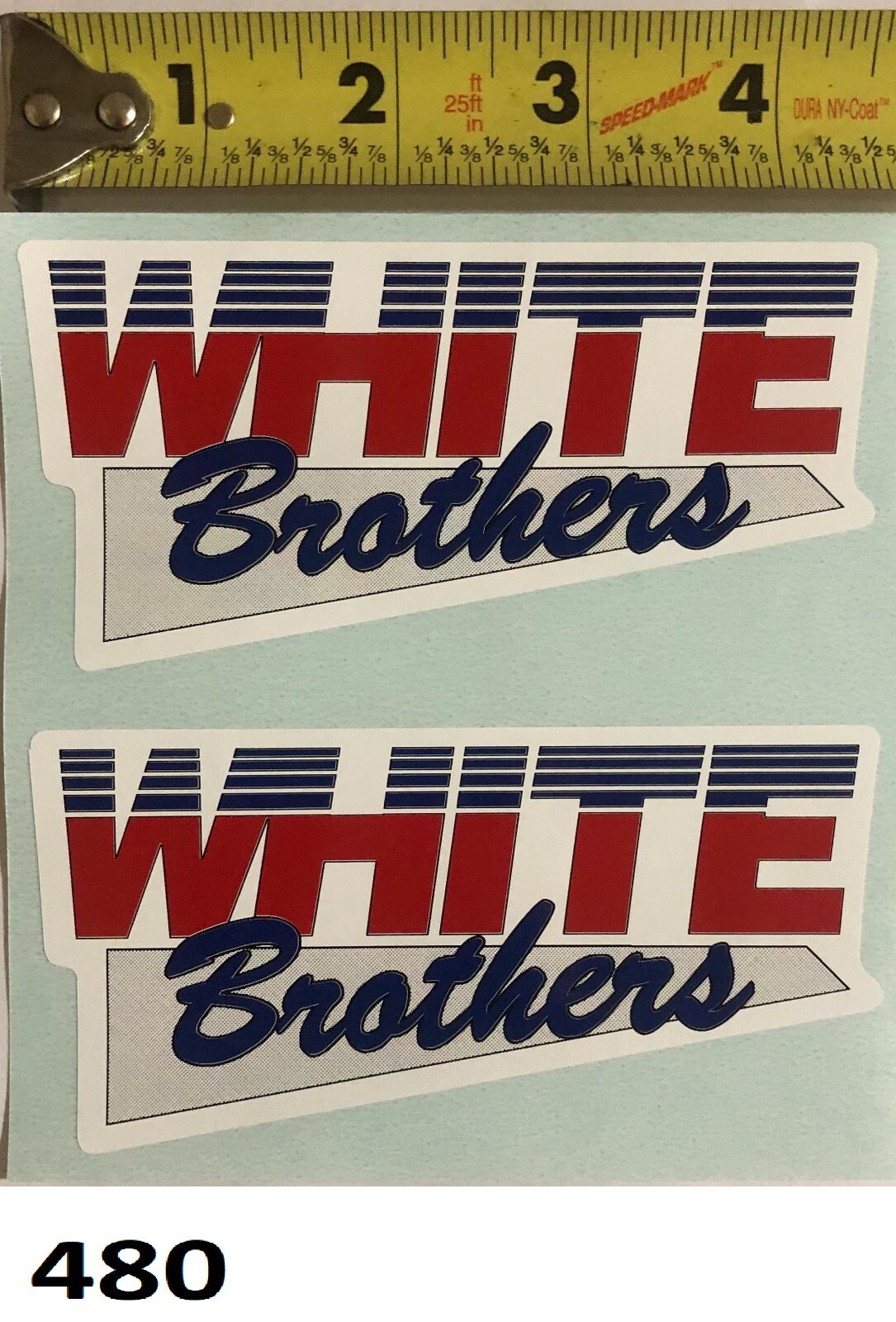 2! White Bros sticker decal RM YZ KX CR 125 250 360 400 500 VMX AHRMA WORKS BIKE