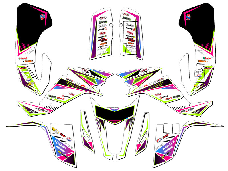 2003-2008 LTZ 400 SURGE Pink Senge Graphics Kit Compatible with Suzuki